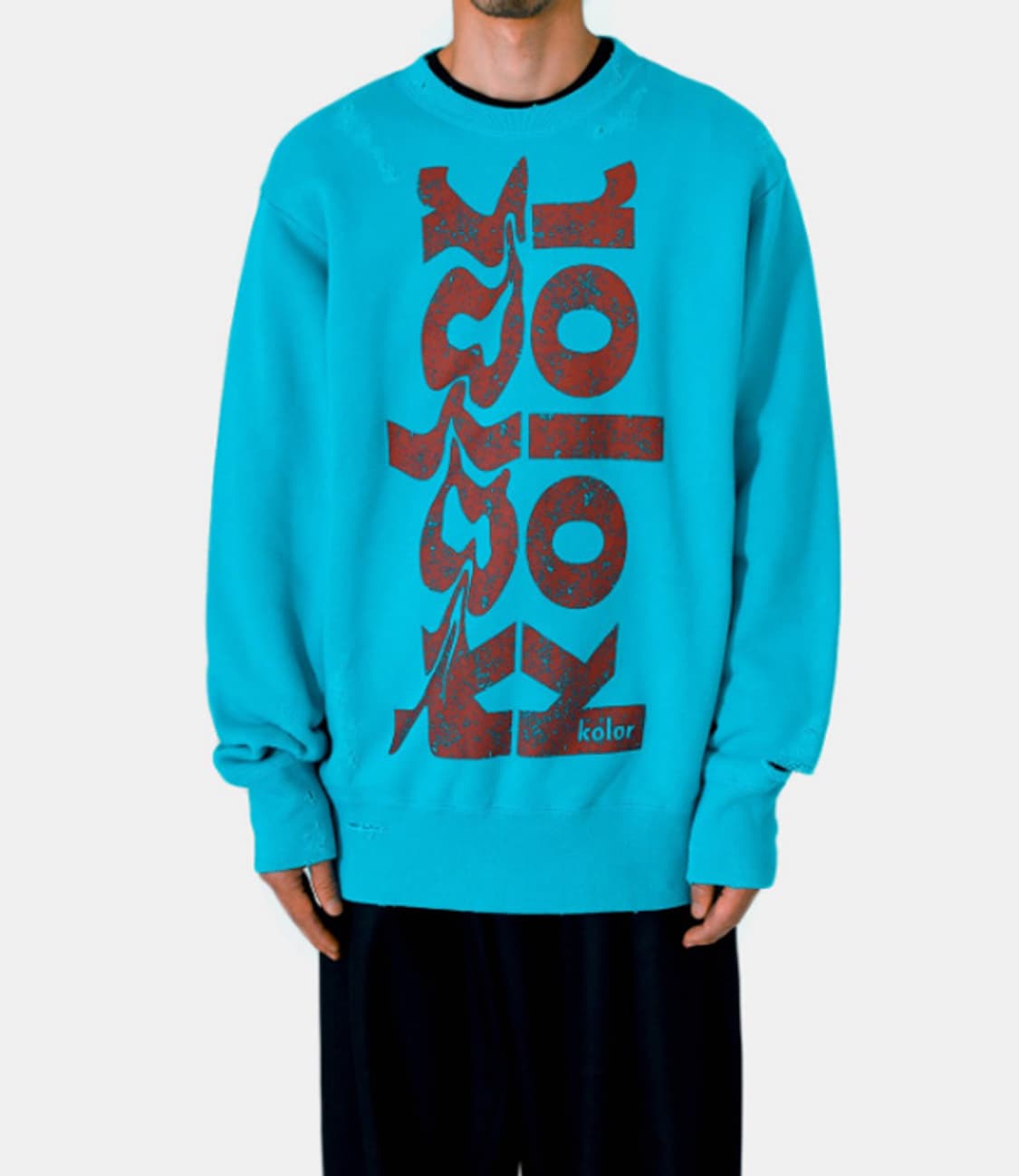 kolor 컬러 22FW 데미지 스웻셔츠 상품이미지1