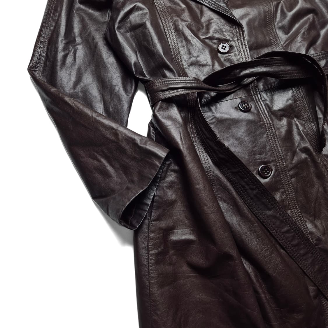 [OS] JPN VTG 소가죽 벨티드 코트 상품이미지3