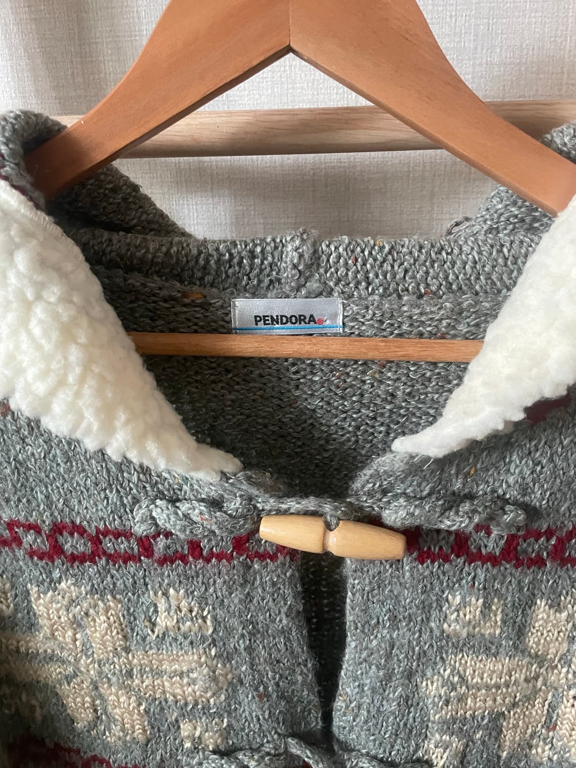 모리걸 빈티지 노르딕 후드 코트 🩶♥️❄️ 상품이미지3