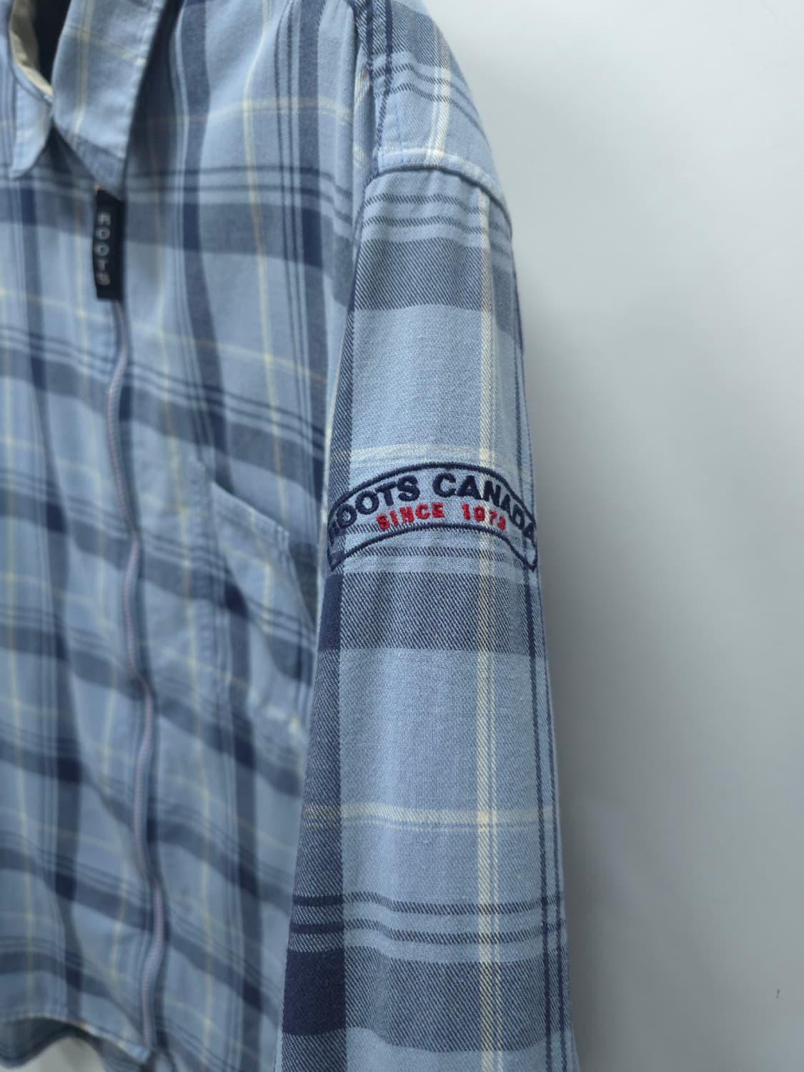 루츠(ROOTS) 오버핏 지퍼 체크 셔츠자켓 ( 105~110 ) 상품이미지4
