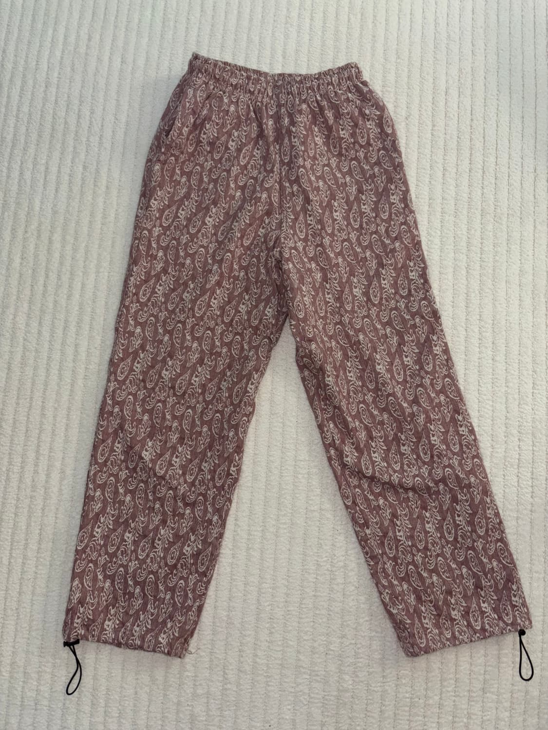 NOMANUAL 노매뉴얼 PAISLEY TRACK PANTS - RED 상품이미지2