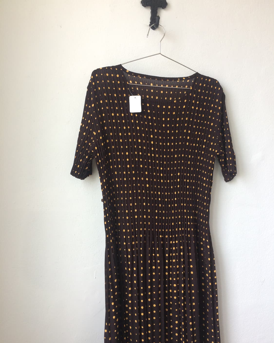 Dot pattern pleats onepiece 상품이미지5