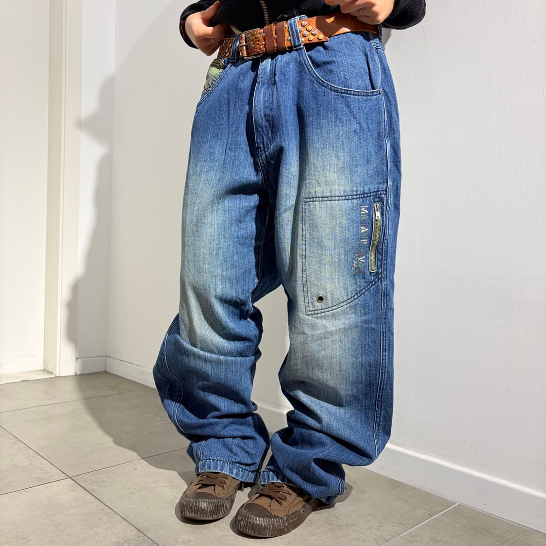 마자플라바 카모 올드스쿨 데님 팬츠 바지 상품이미지1