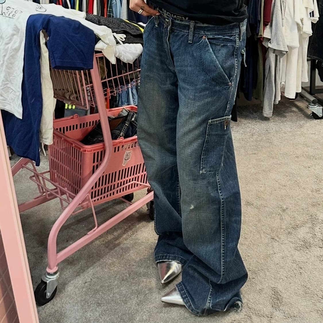 올드갭 빈티지 워싱 데님 카펜터 팬츠(33) 상품이미지9