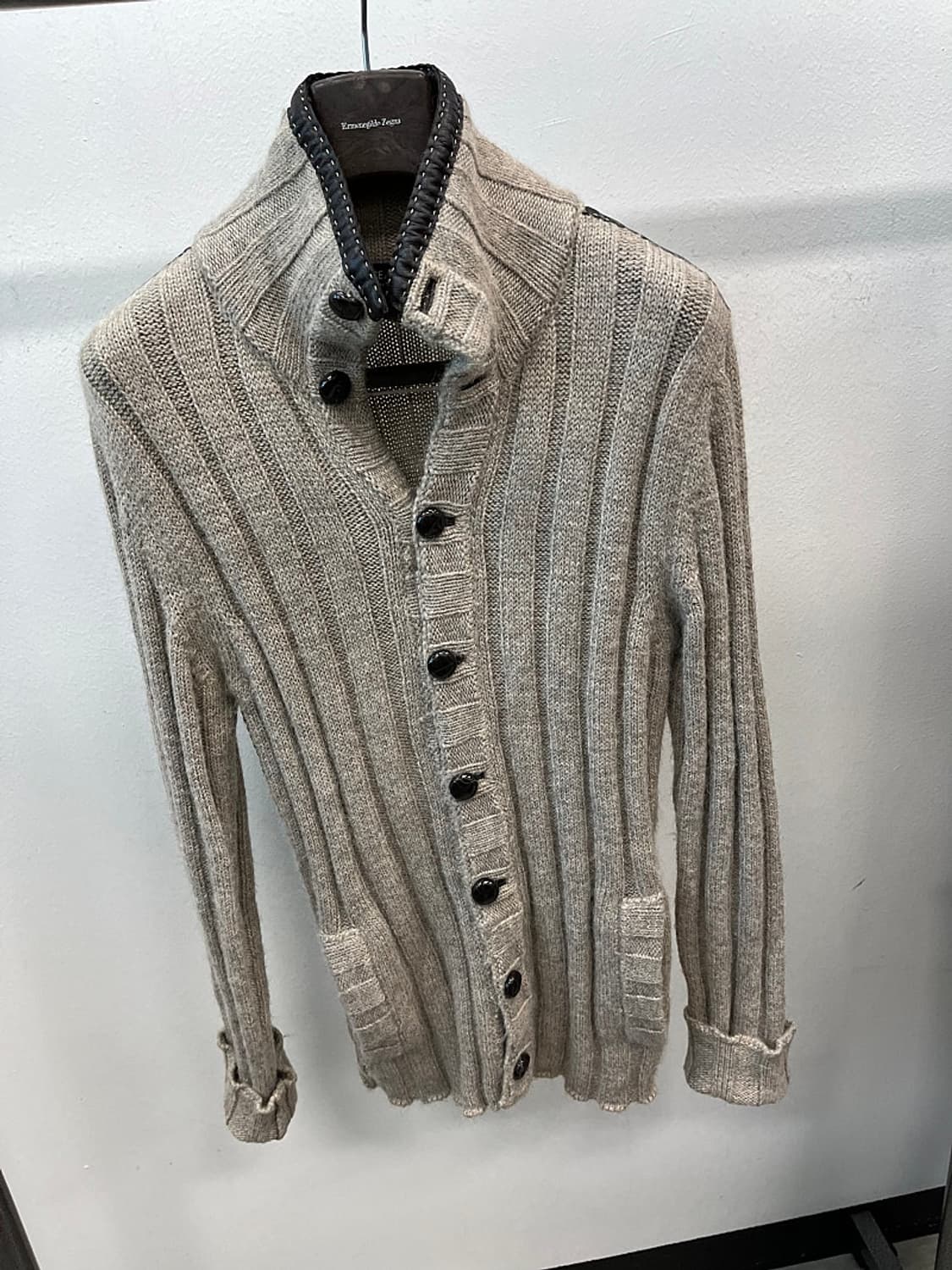 105) 돌체앤가바나 가죽믹스 니트가디건  상품이미지2