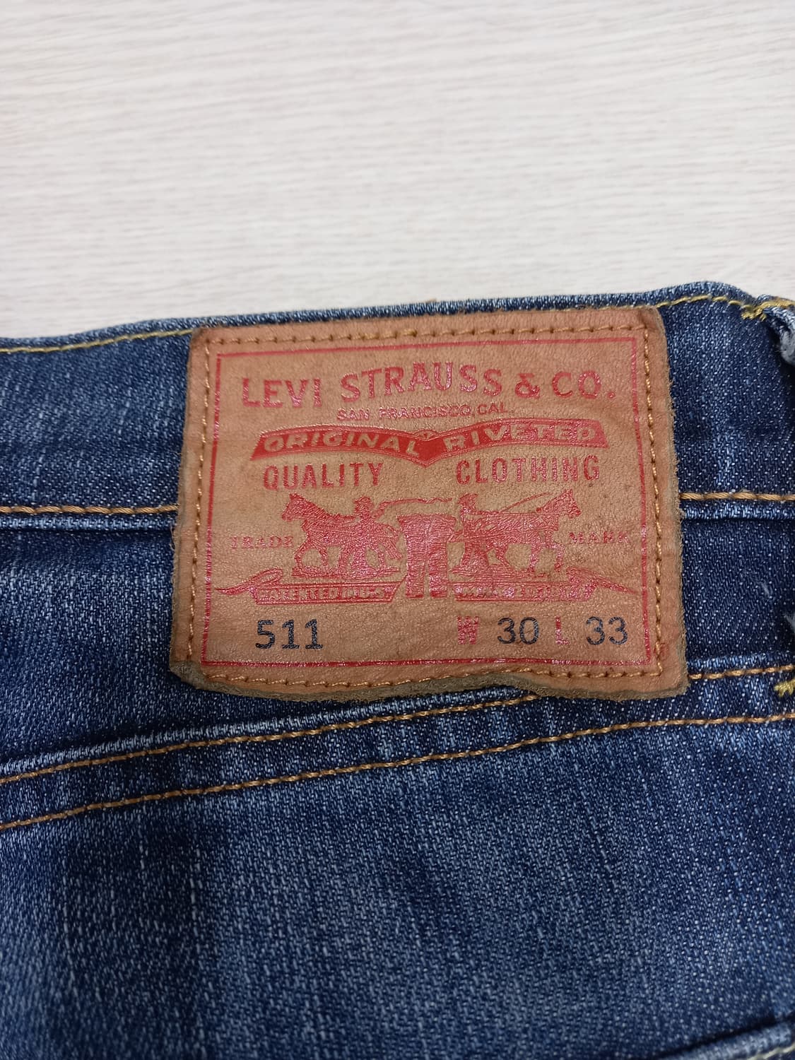 30 리바이스511 워싱 스판 슬림일자진 30-196 상품이미지5