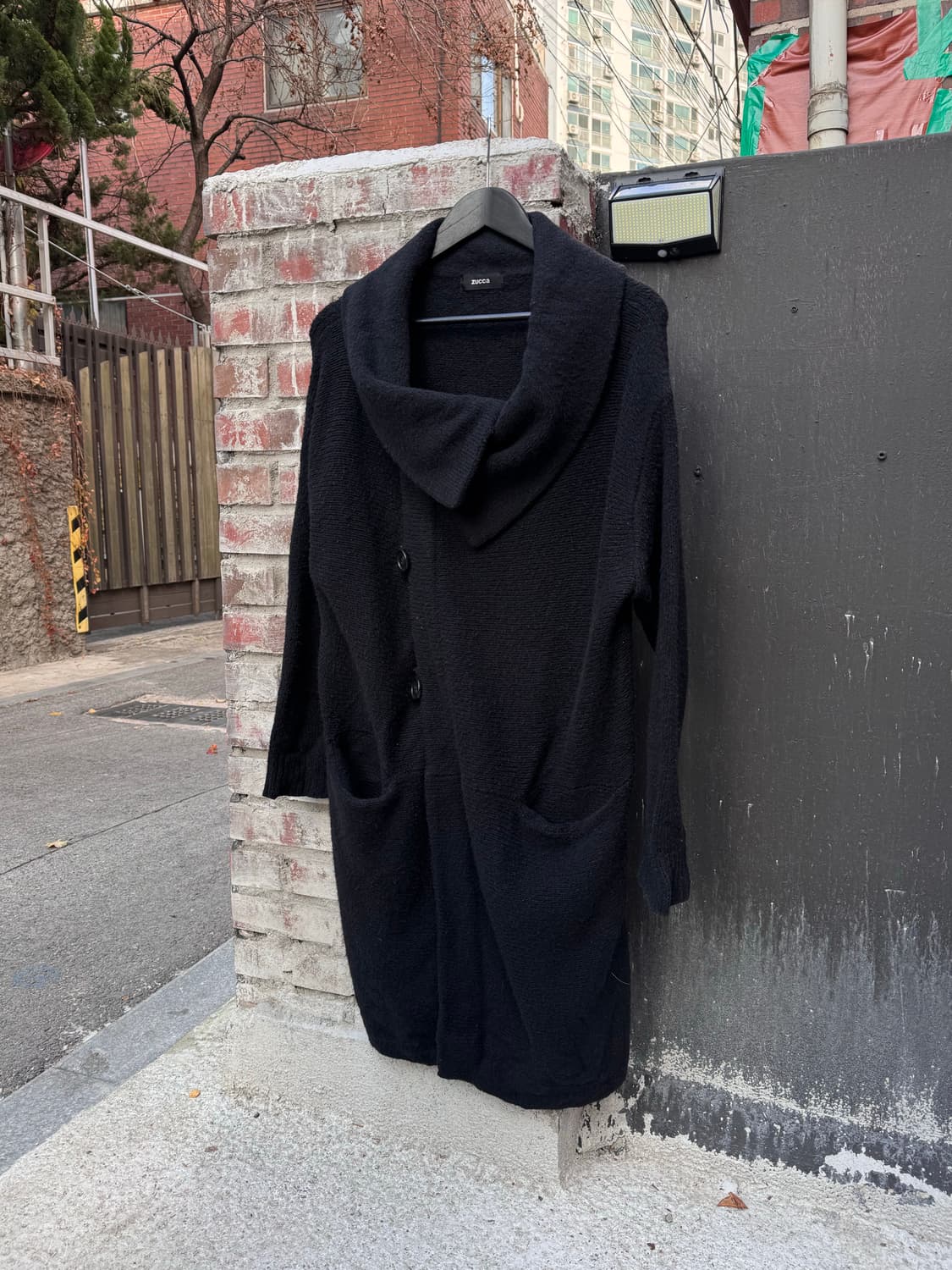 Zucca 주카 비대칭 울 니트 가디건코트  상품이미지1