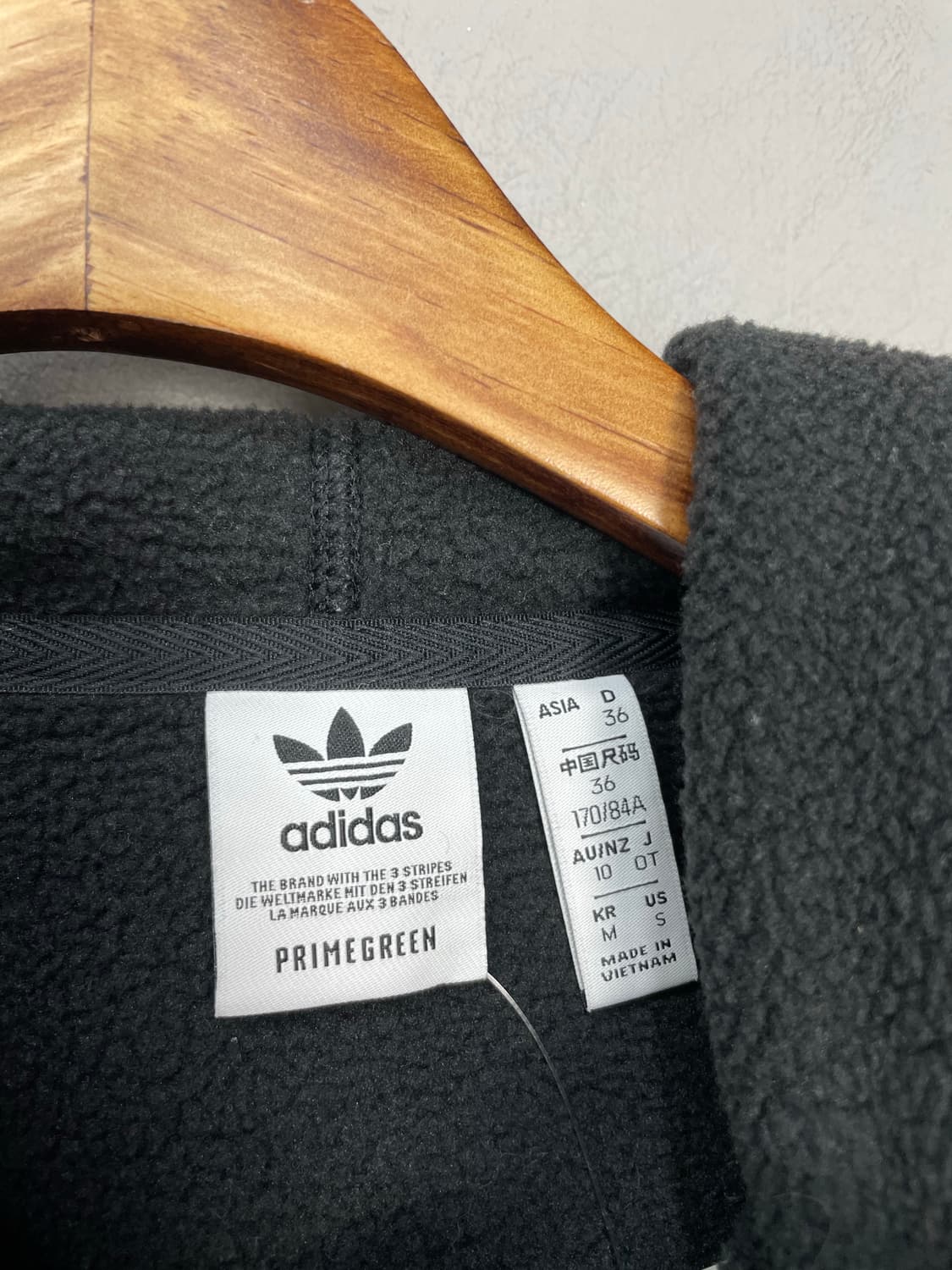 아디다스 플리스 숏 블랙 후드집업 H1558 상품이미지5