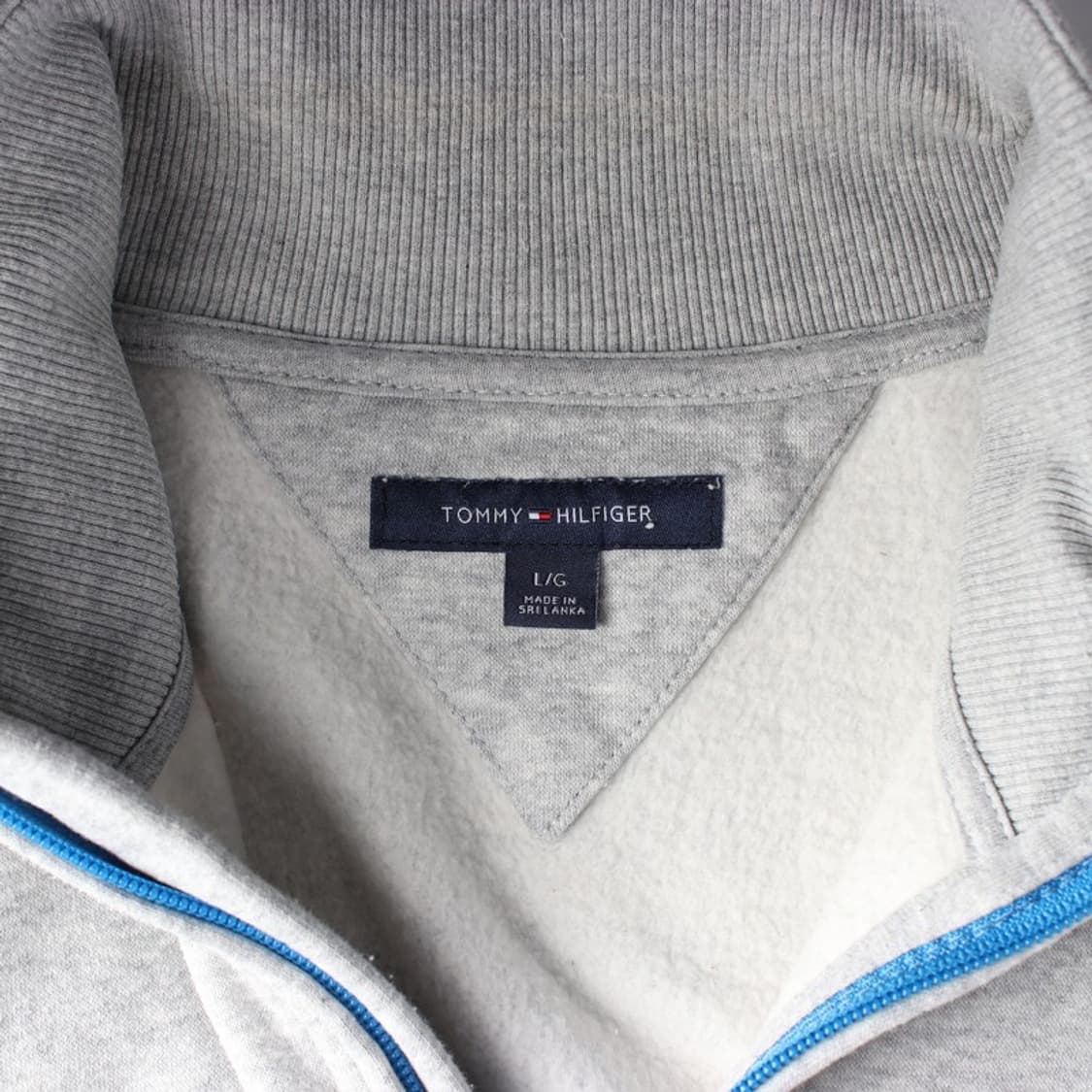 타미힐피거 자수 로고 하프집업 맨투맨 L 상품이미지5