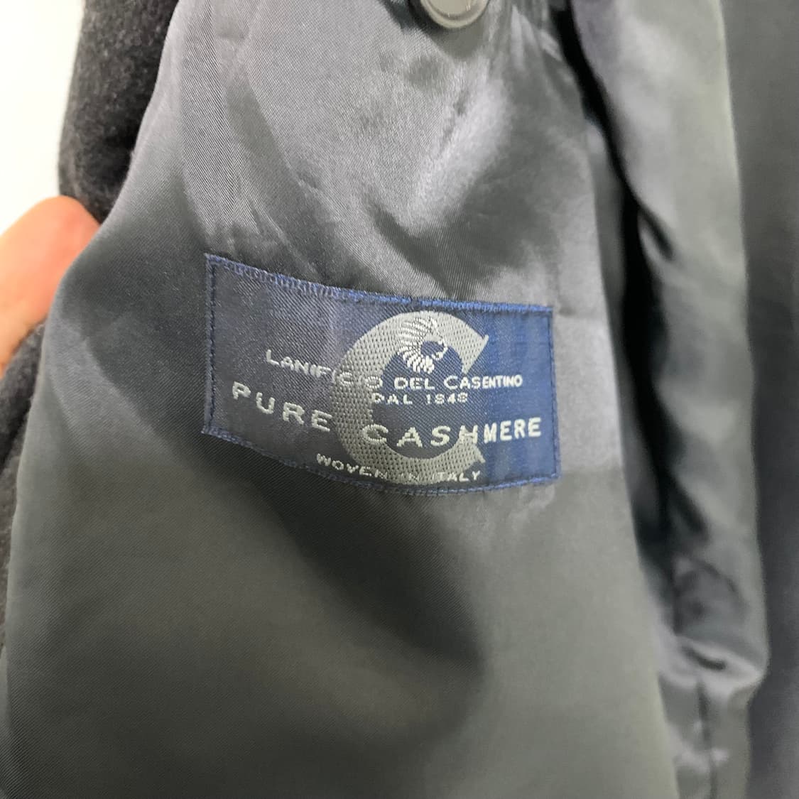 jpn 일본 빈티지 캐시미어 100% 하프 코트 차콜 상품이미지5