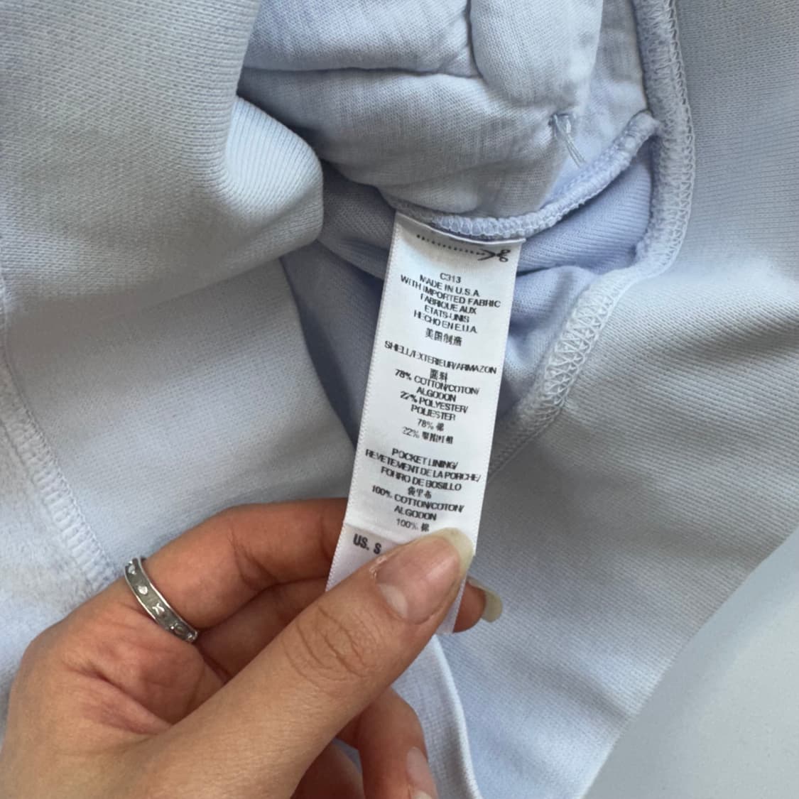 Juicy couture 쥬씨꾸뛰르 라이트 블루 벨벳 후드집업 상품이미지6