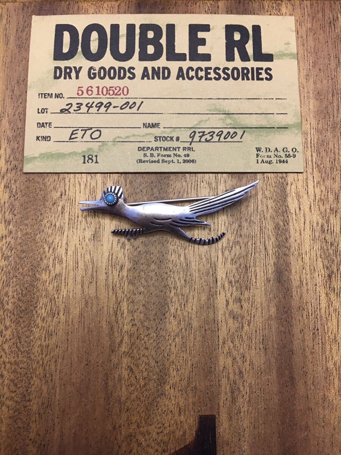 RRL 로드러너 핀 브로치 상품이미지1