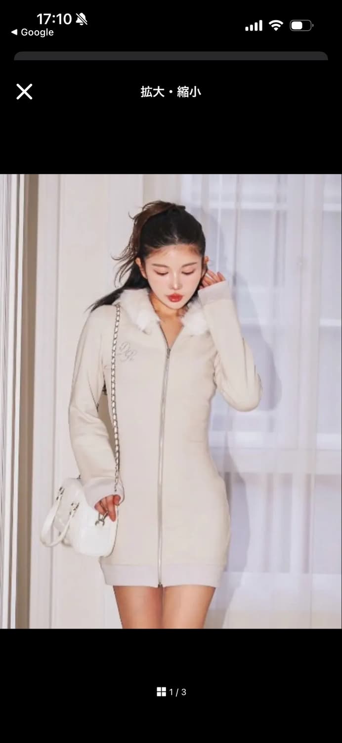 Darich 다리치 퍼 후드 미니원피스 일본브랜드 스나계 스나이델 갸루 상품이미지3