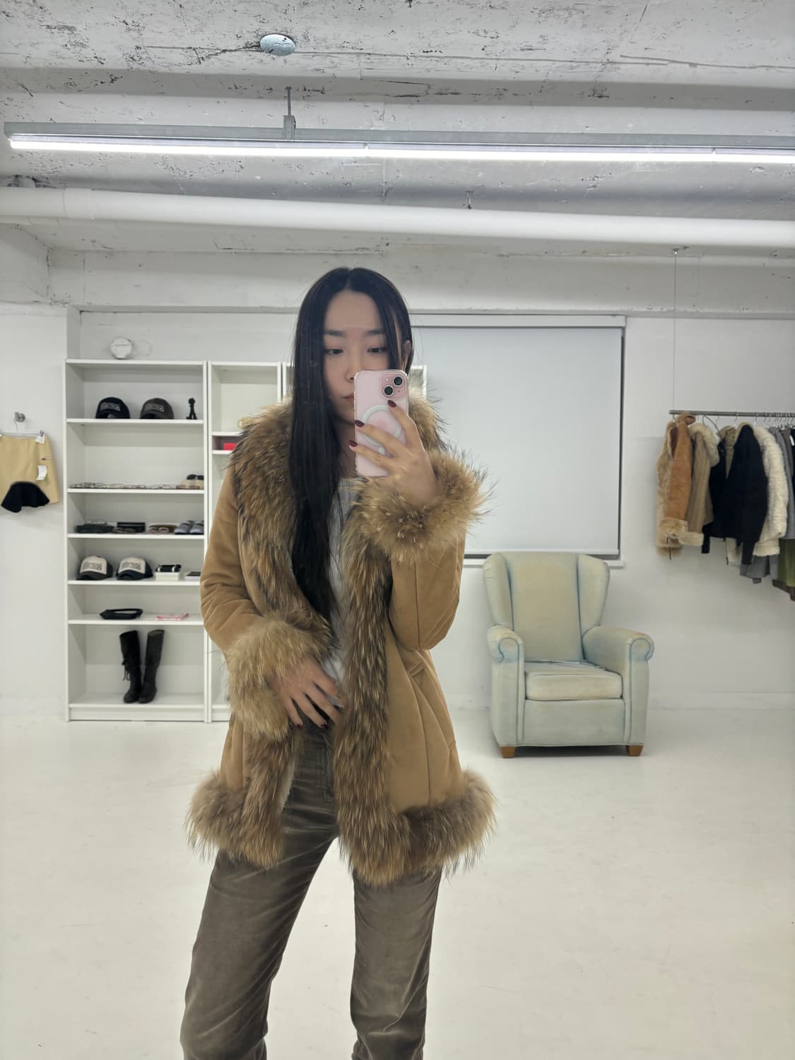 Cecil mc bee 라쿤 무스탕 퍼자켓 상품이미지7