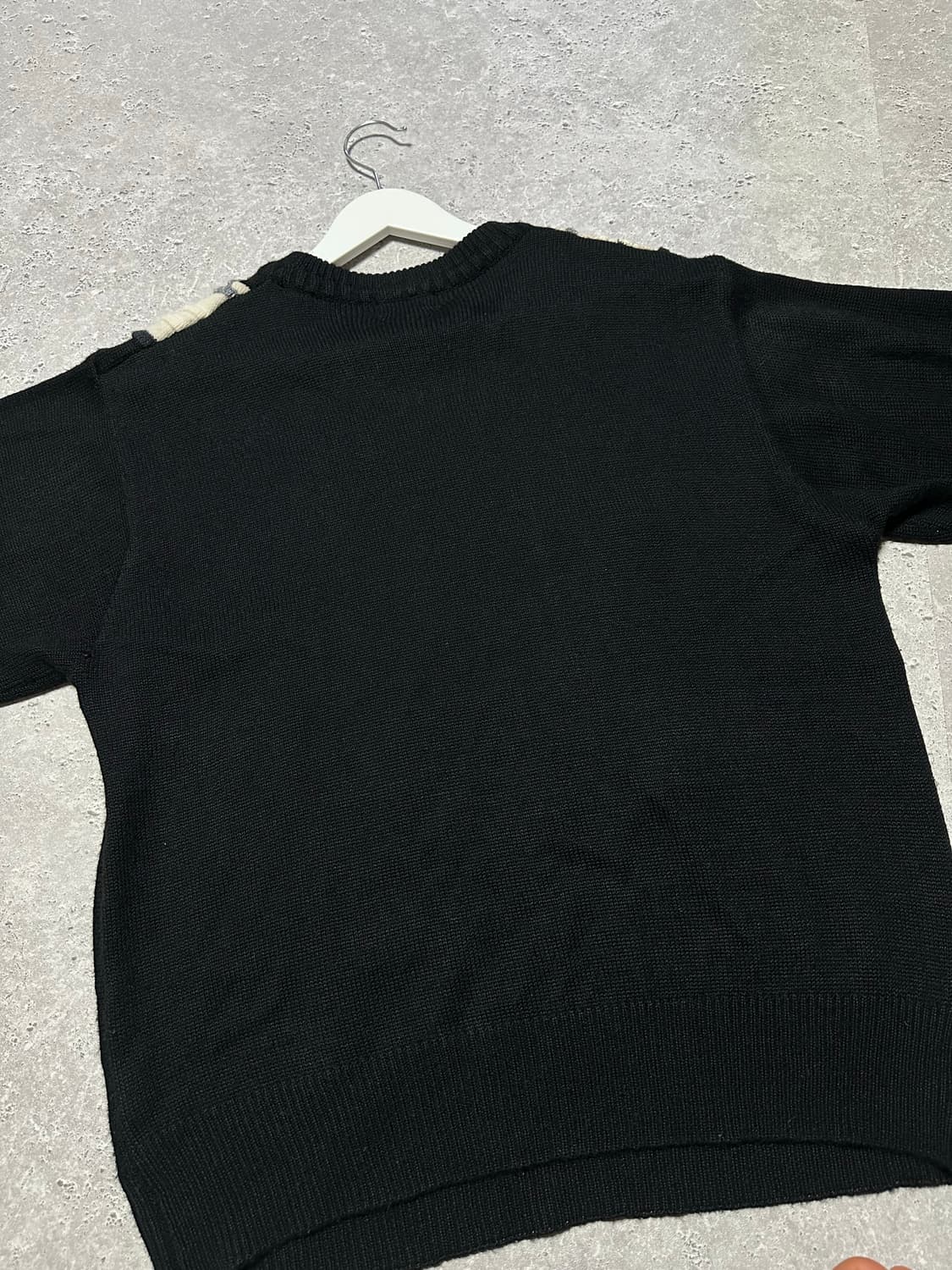 일본 빈티지 Vitoria 케이블 블랙 니트 상품이미지3