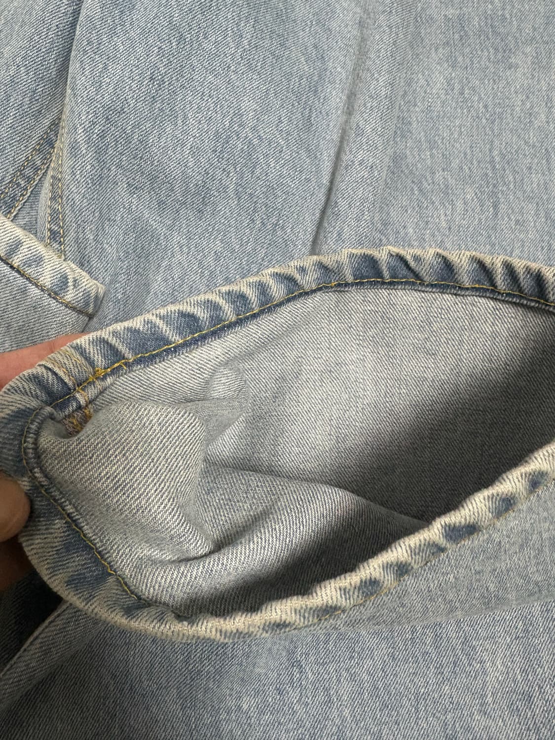 유스 와이드 투턱 데님 팬츠 상품이미지4