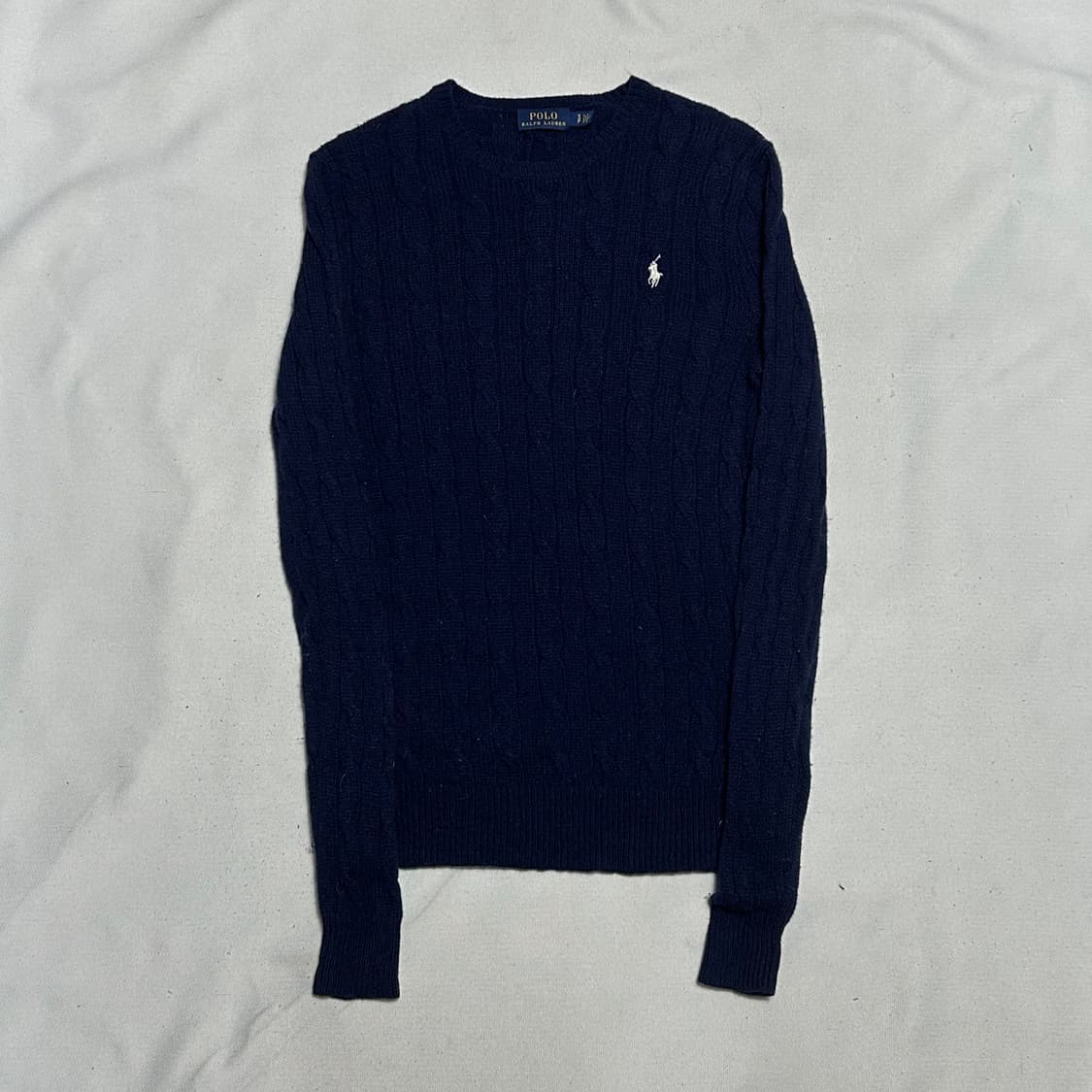 S 폴로랄프로렌 여성용 캐시미어 네이비 케이블 니트 상품이미지2