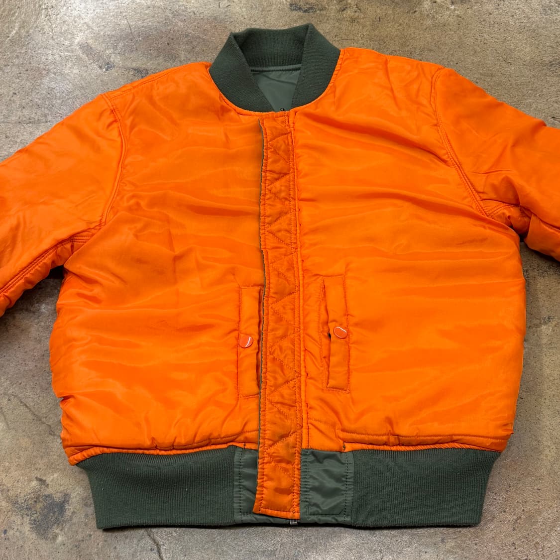 알파 인더스트리 양면 멀티 와팬 패치 카키 오렌지 항공점퍼 자켓 상품이미지7