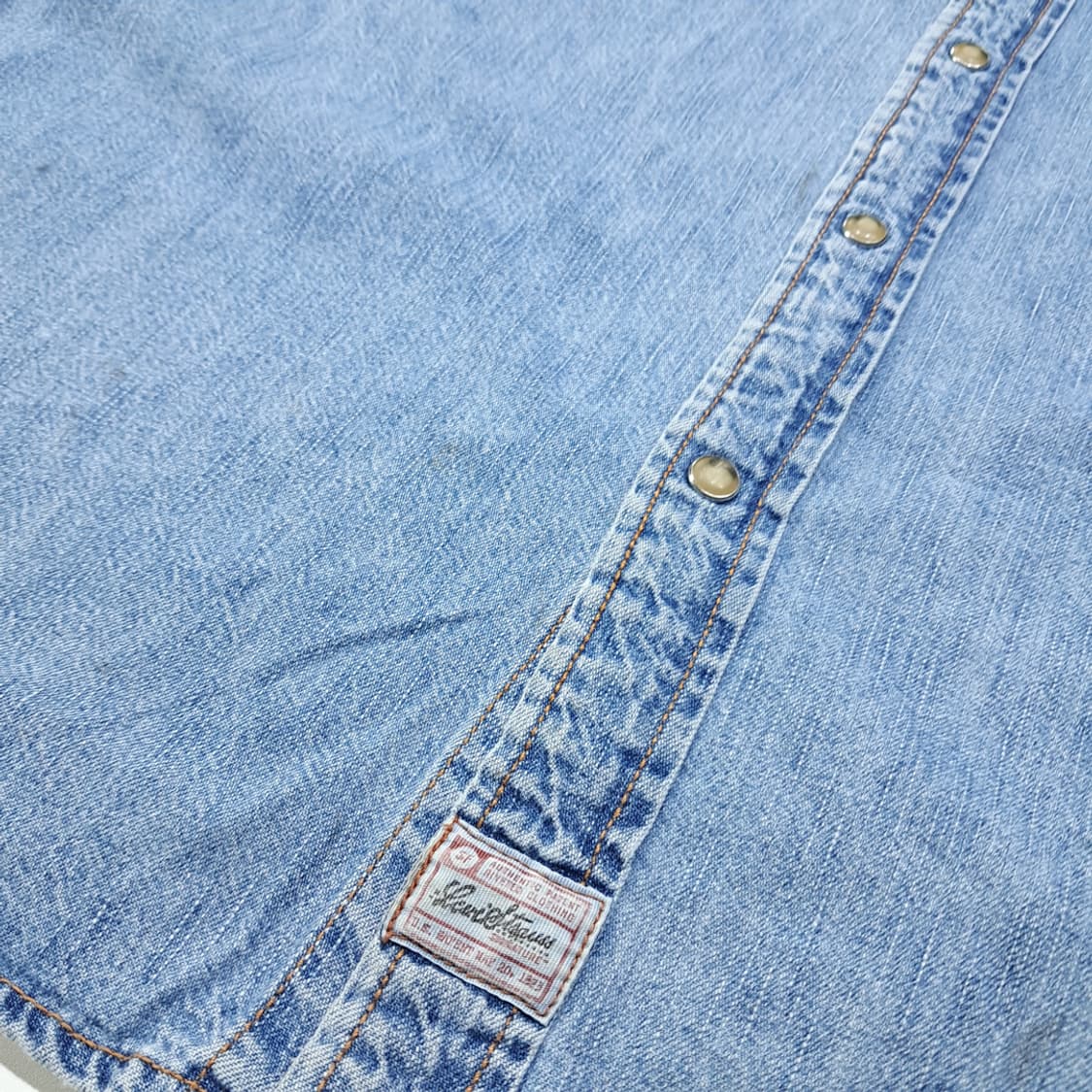 CL621 L 리바이스 00s 코튼 웨스턴 스냅 워크 데님셔츠 남방 상품이미지5