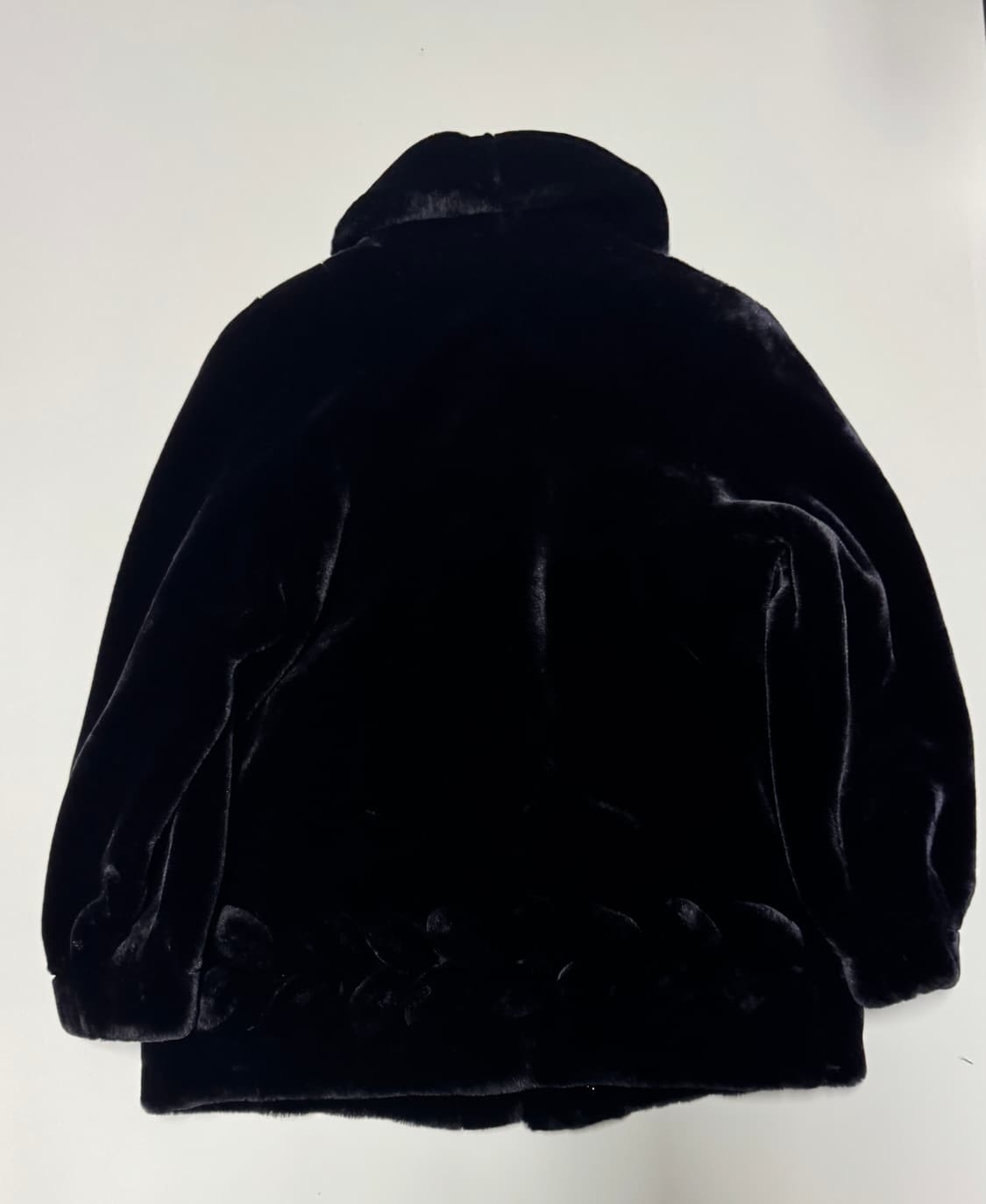 <새상품> 여성 빈티지 페이크 퍼 숏 코트 블랙 77 상품이미지2