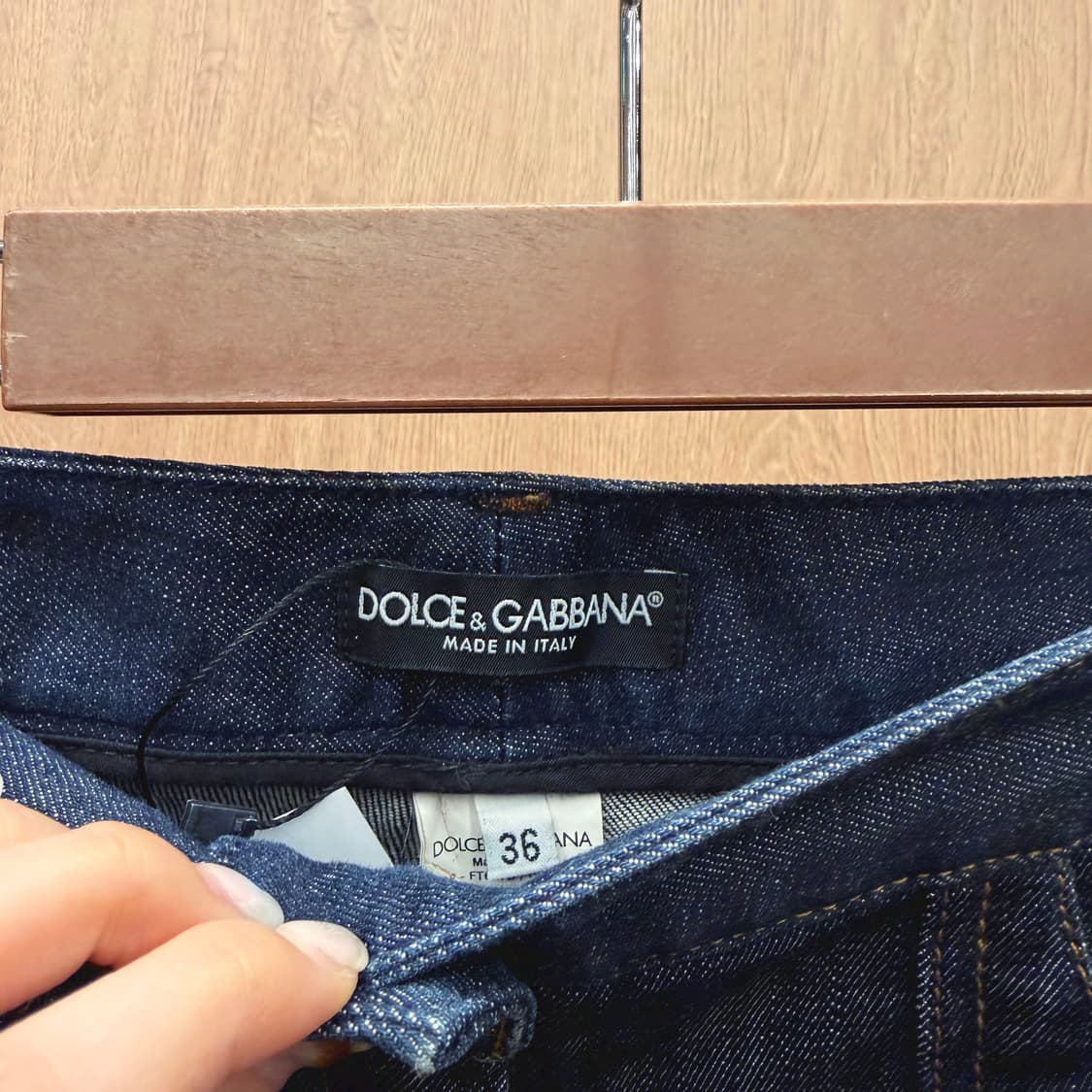 돌체앤가바나 데님 팬츠 라운드 포켓 디테일 슬림 스트레이트핏 인디고 상품이미지6