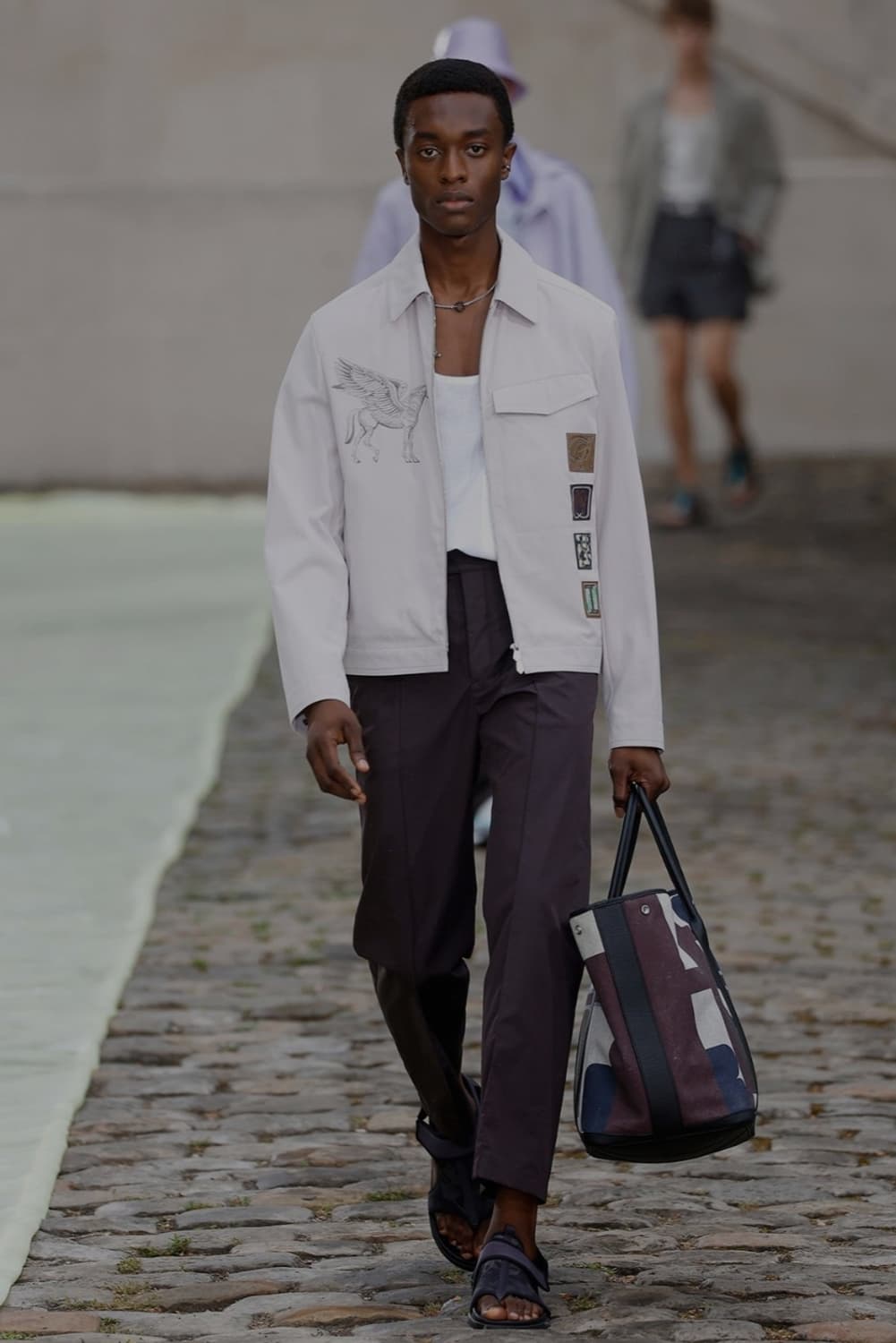 에르메스 페가수스 레더 패치 쇼라인 셔츠자켓 상품이미지1