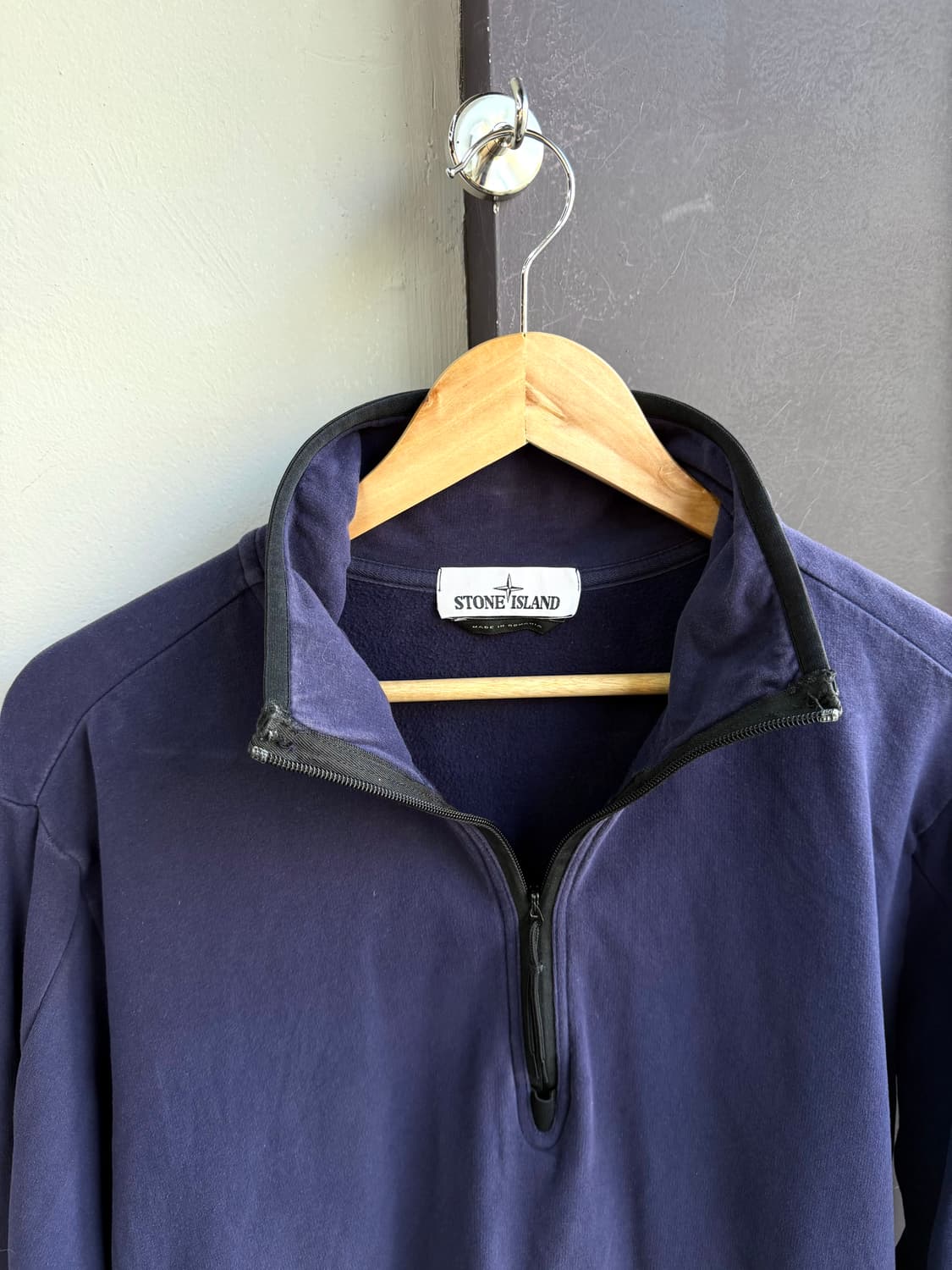 XL/ 스톤아일랜드 브러쉬드 오가닉 기모 하프집업 상품이미지6