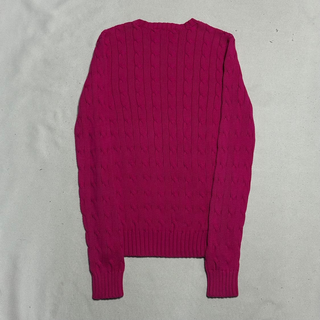XS 폴로랄프로렌 여성용 핑크 케이블 니트  상품이미지3