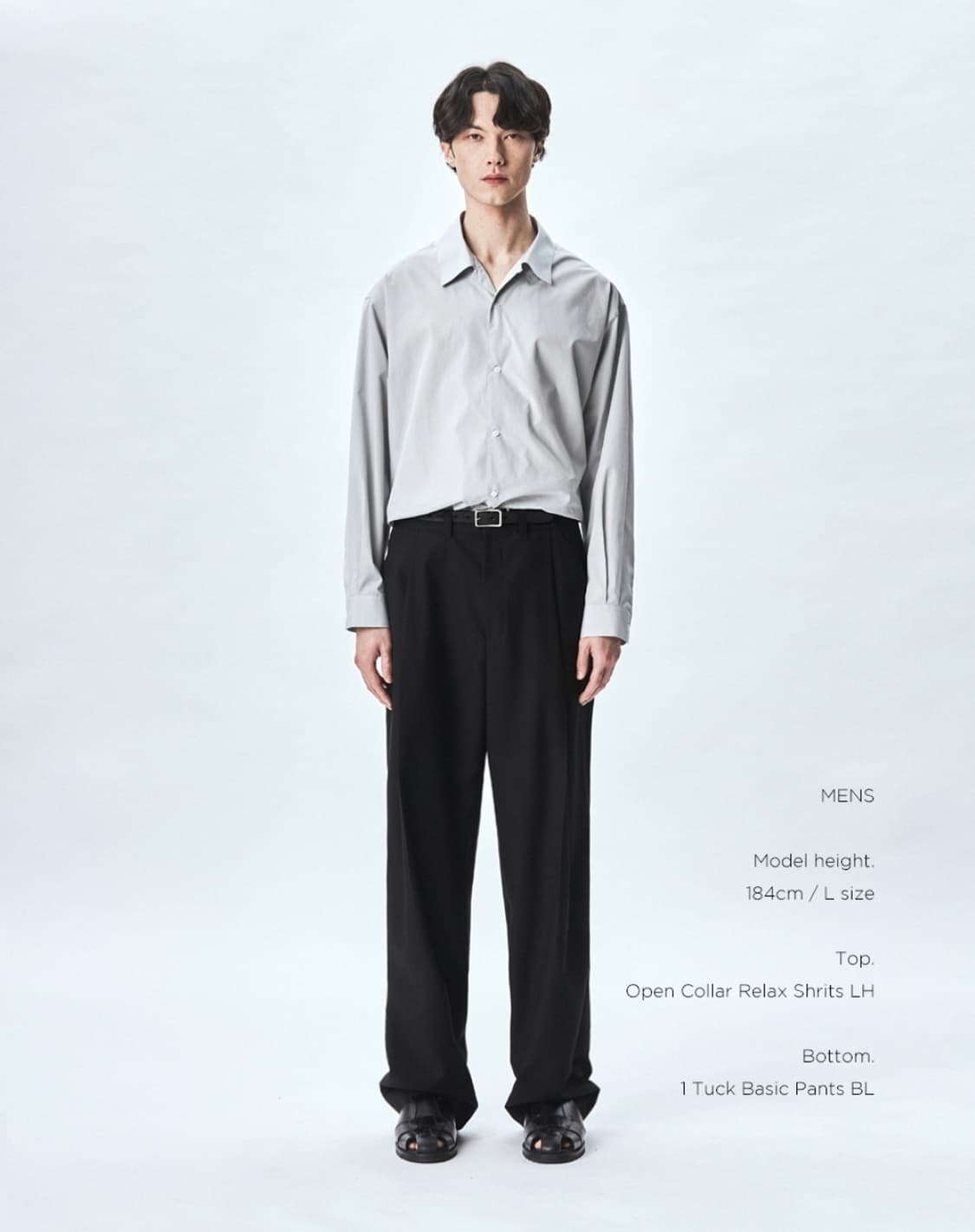 (S)세븐피겨스 원턱 와이드 슬랙스 팬츠 상품이미지6