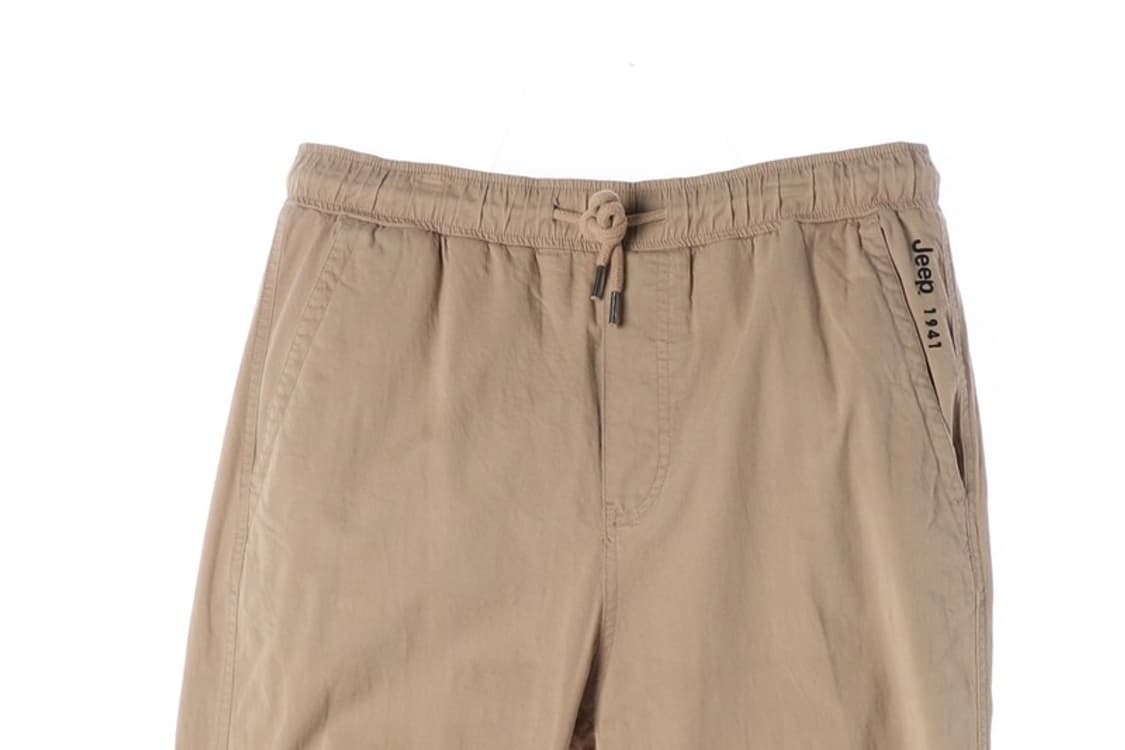 Jeep 1941 베이지 로고 자수 면 조거 팬츠 34 상품이미지3