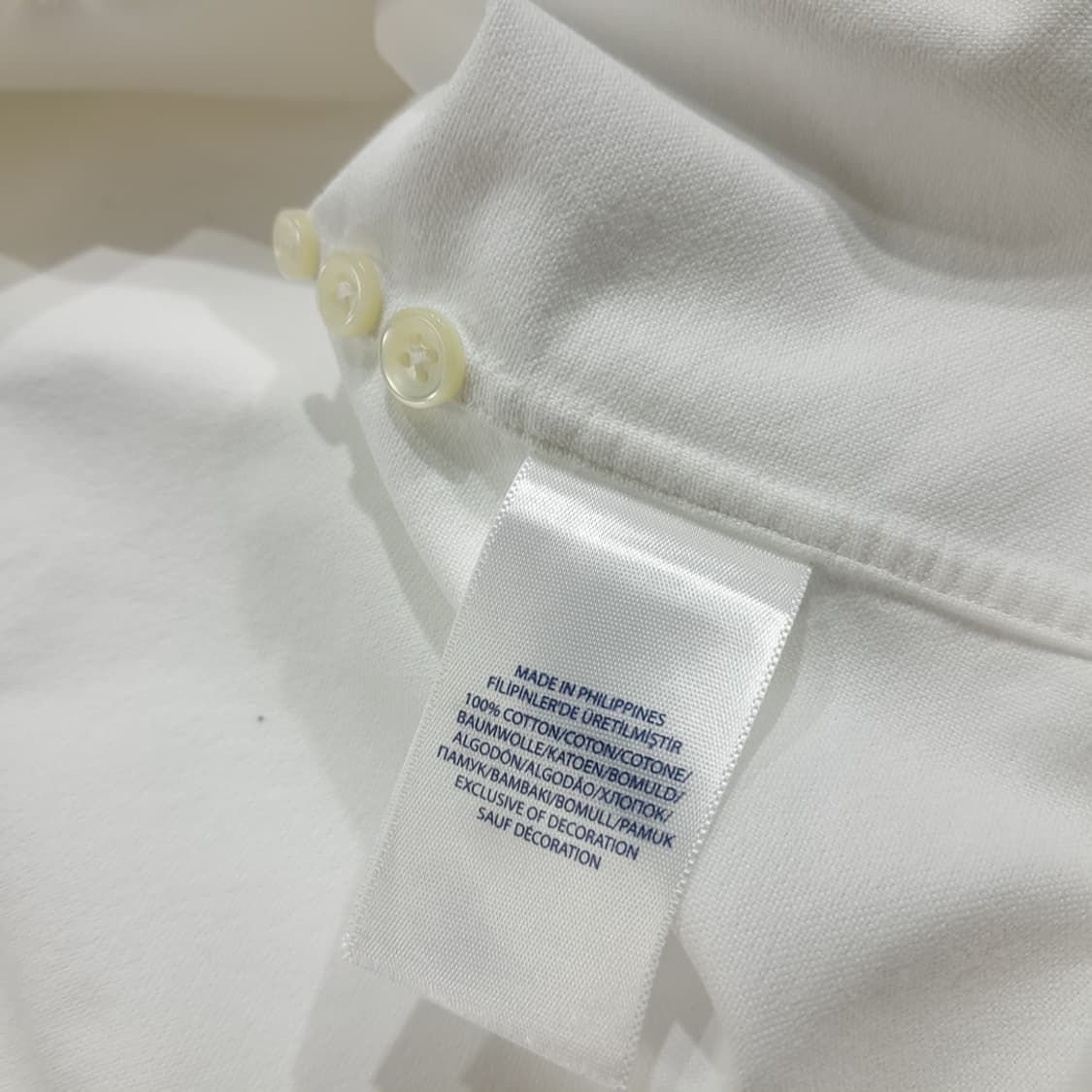 CL475 LT 폴로 00s 코튼 멀티포니 버튼다운 화이트 셔츠 남방 상품이미지5