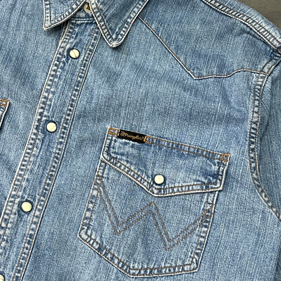  랭글러 웨스턴 데님 셔츠 y14672 상품이미지4
