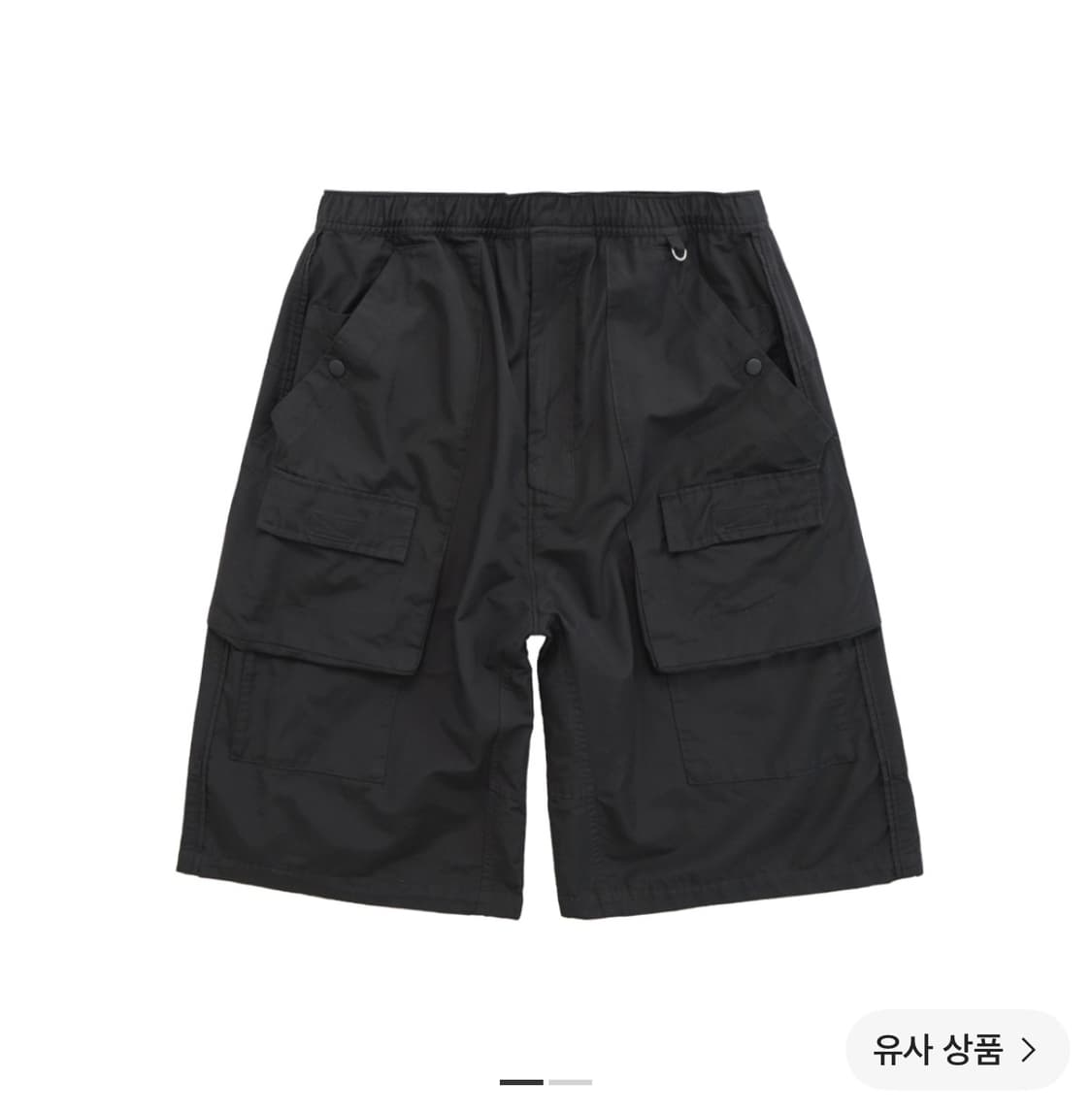(3)폴리테루 프론트카고1/2팬츠블랙 상품이미지1