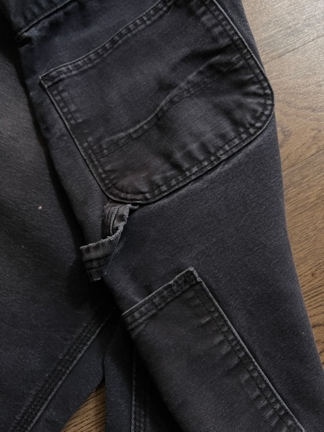 [31]칼하트 USA 빈티지 페이딩 미드나잇 네이비 싱글니 워크 팬츠 상품이미지7