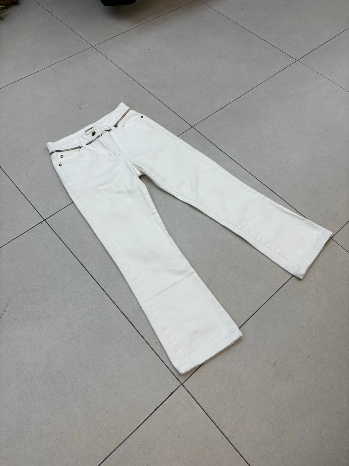 버버리 브릿 화이트 데님팬츠 상품이미지2