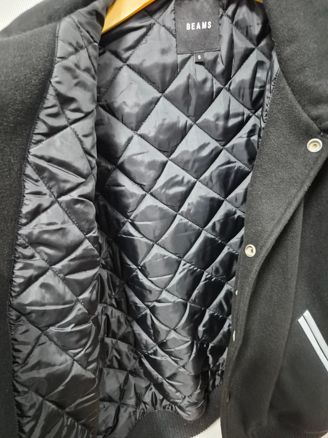 빔즈 블랙/그레이 스타디움 자켓 남성s 105 상품이미지4