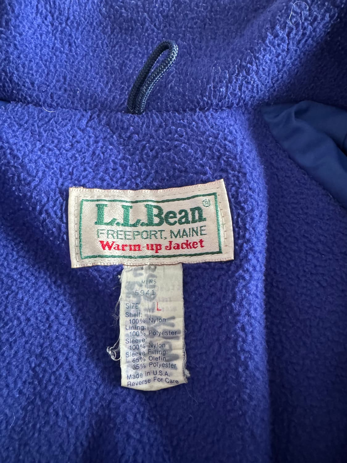 [L] 90s 엘엘빈 ll bean 웜업 자켓 틸그린 상품이미지3
