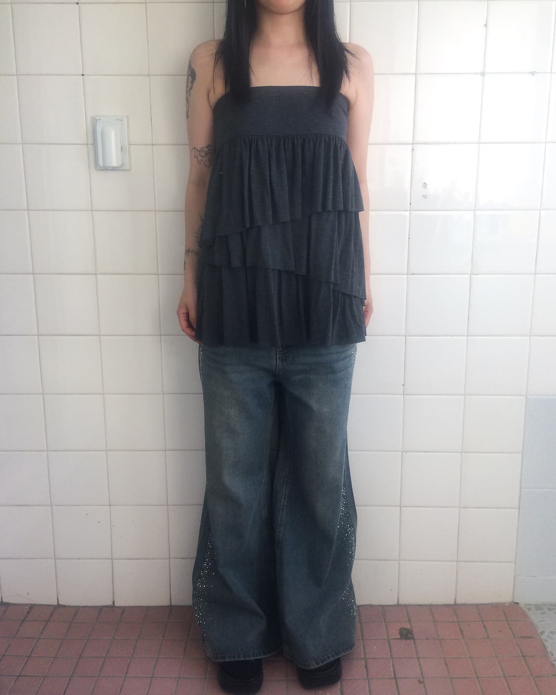 Layer midi skirt 상품이미지3