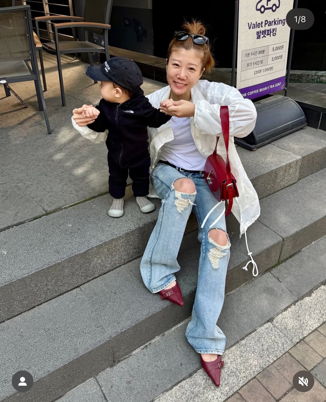 다이닛 데미지 부츠컷 데님 M 상품이미지3