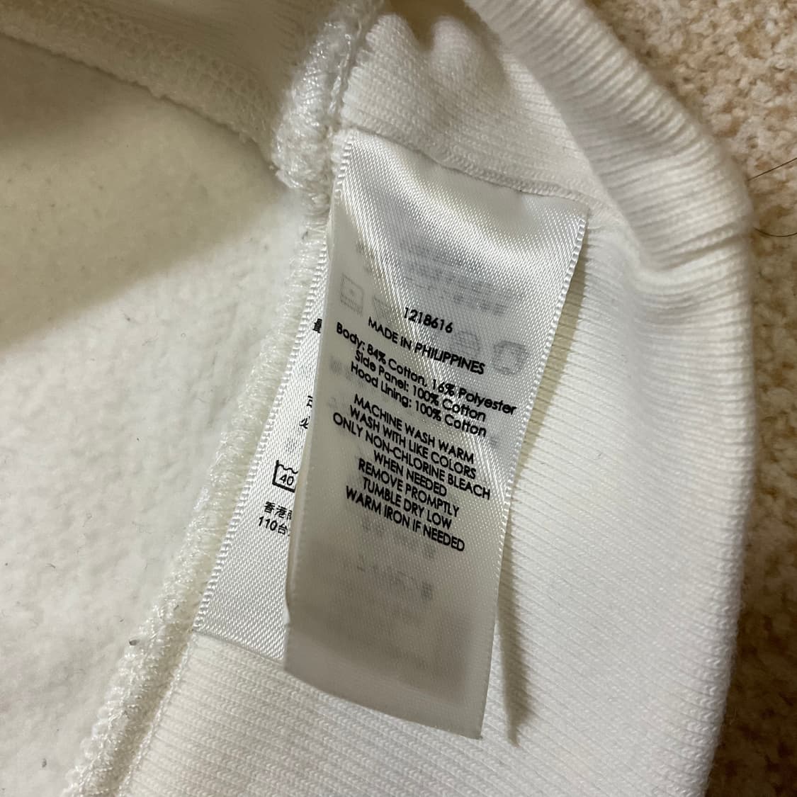 폴로 랄프로렌 빅포니 화이트 기모 후드티 자수 로고 상품이미지5