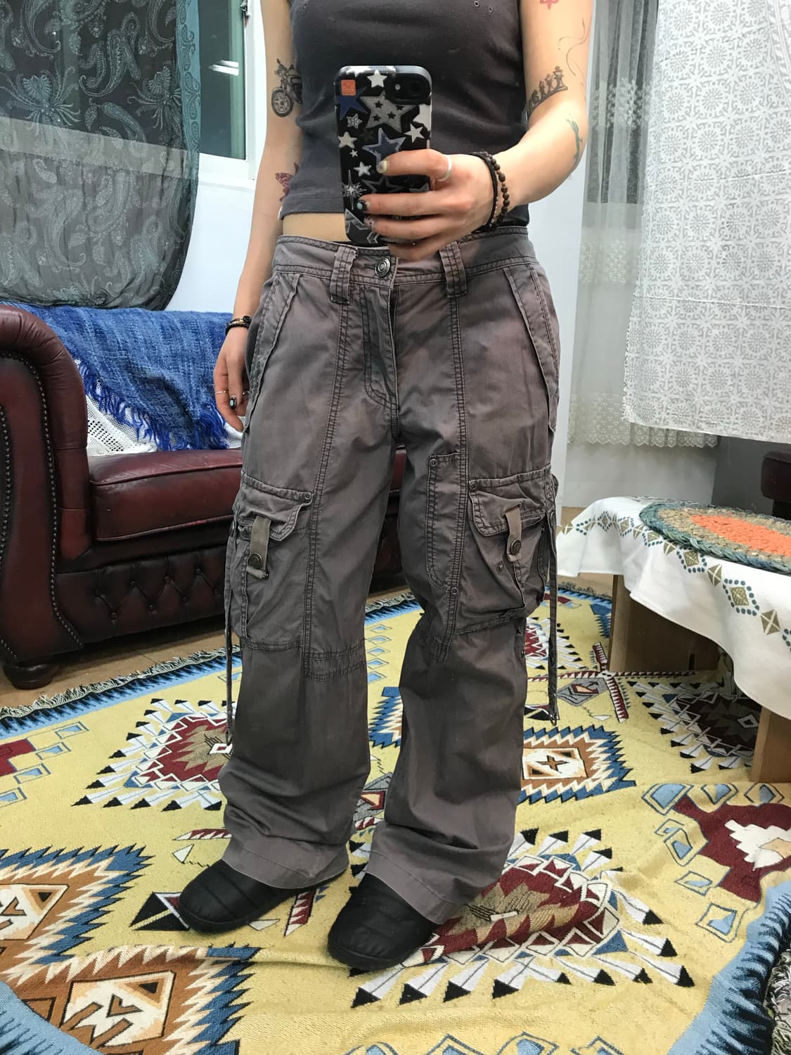 Ugiz 빈티지 퍼플 카고팬츠  상품이미지1