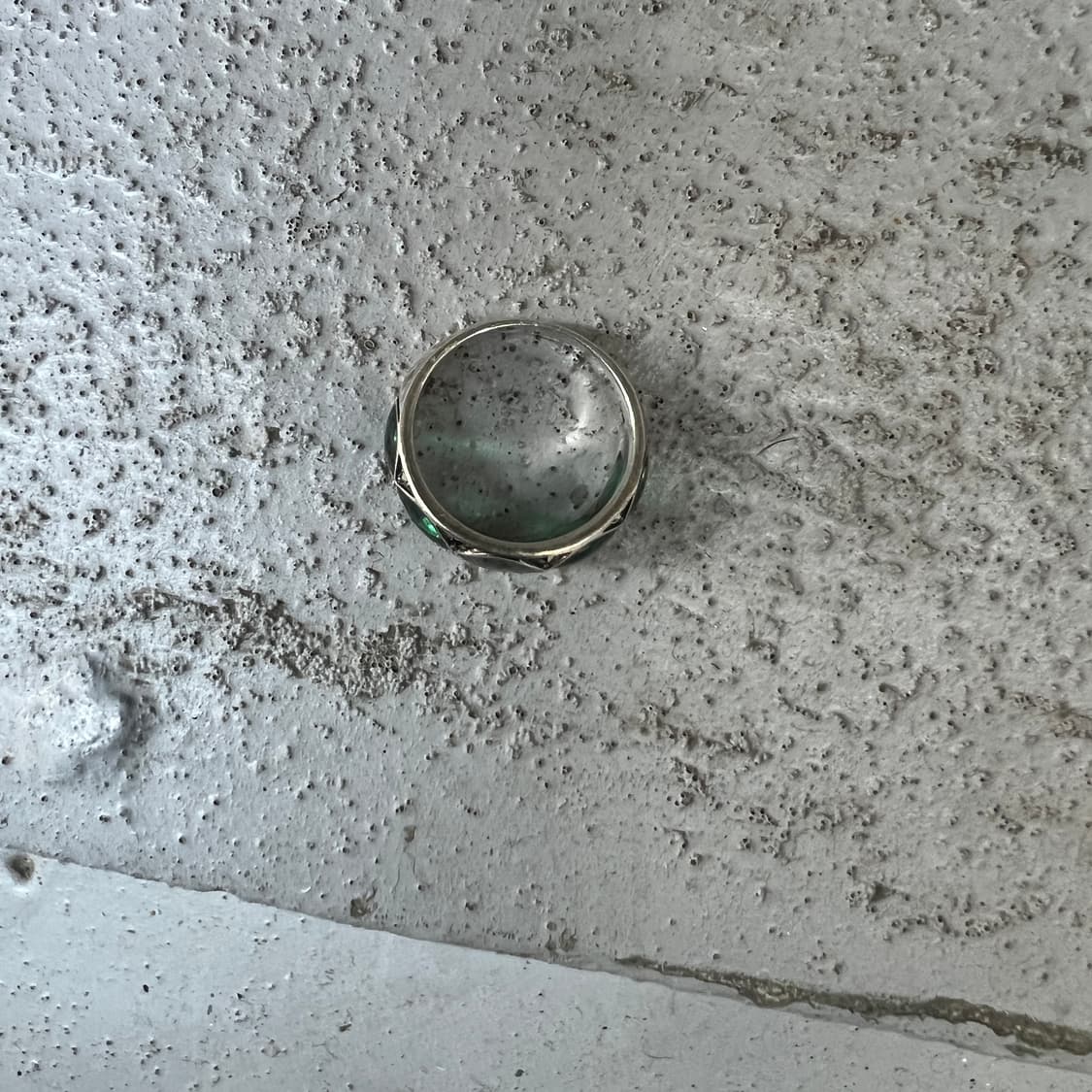 925Silver 그린 에나멜 반지 상품이미지2