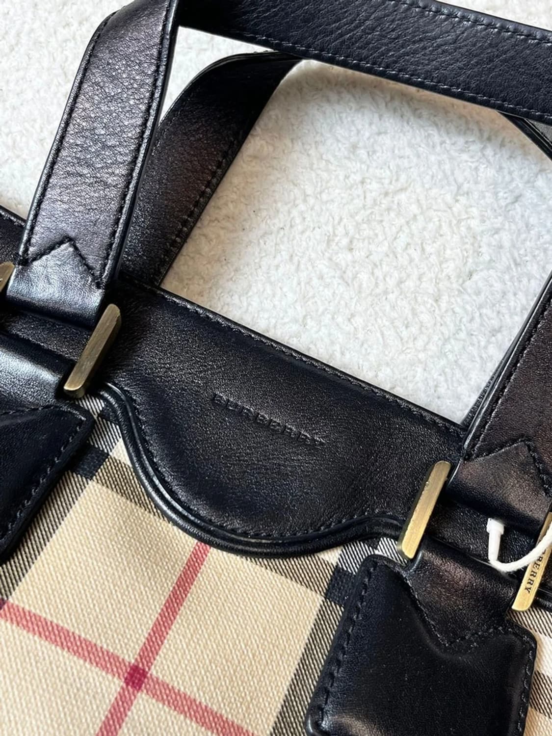 버버리 00's 가죽 트리밍 노바체크 미니 토트백 A1869 상품이미지2