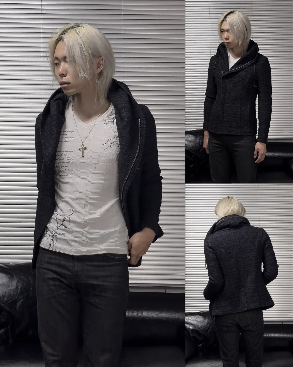 {Schlussel} 2-Way High Neck Zip Jacket   상품이미지1