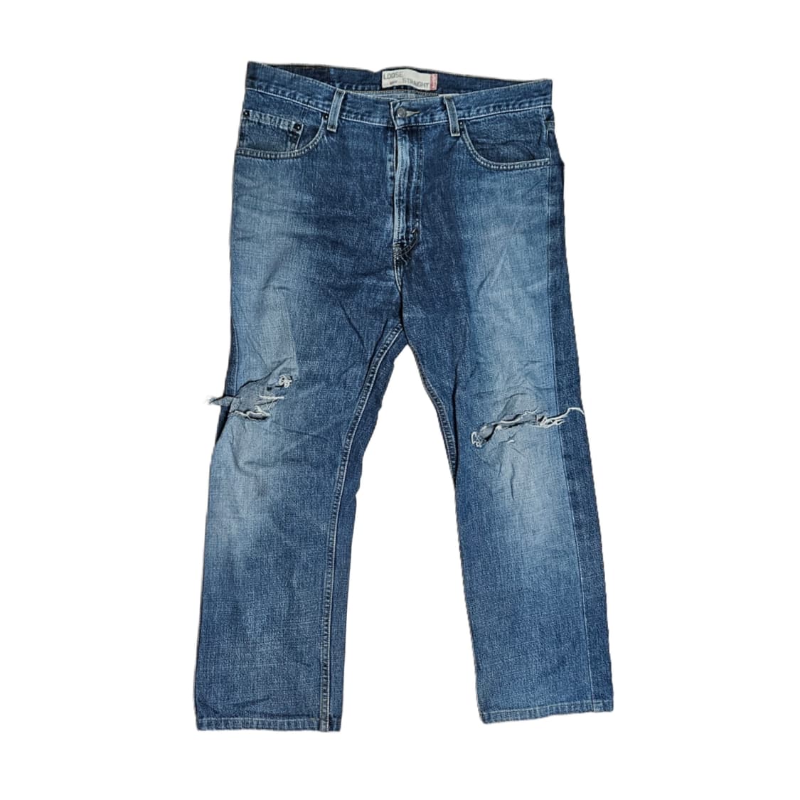 Levis 리바이스 569 루즈 스트레이트 찢청바지 데미지 워싱 데님팬츠 상품이미지1