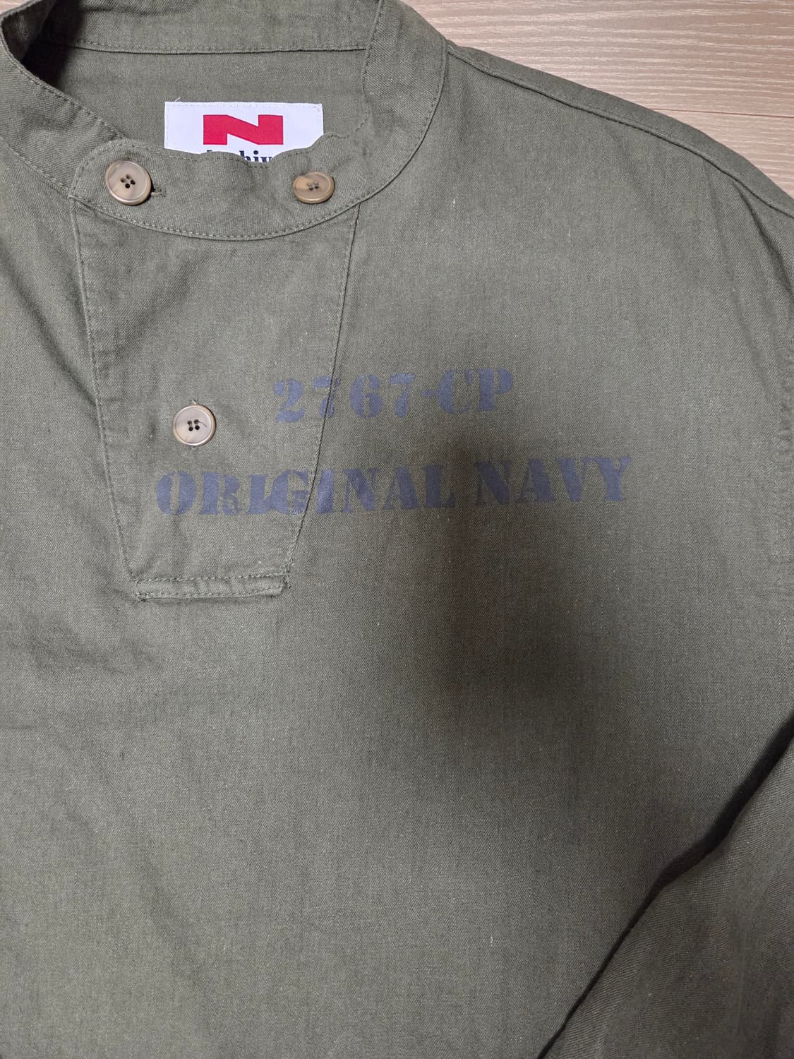 [COLLECTION LINE] 밀리터리 빈티지 로고 풀오버 셔츠 카키 상품이미지7