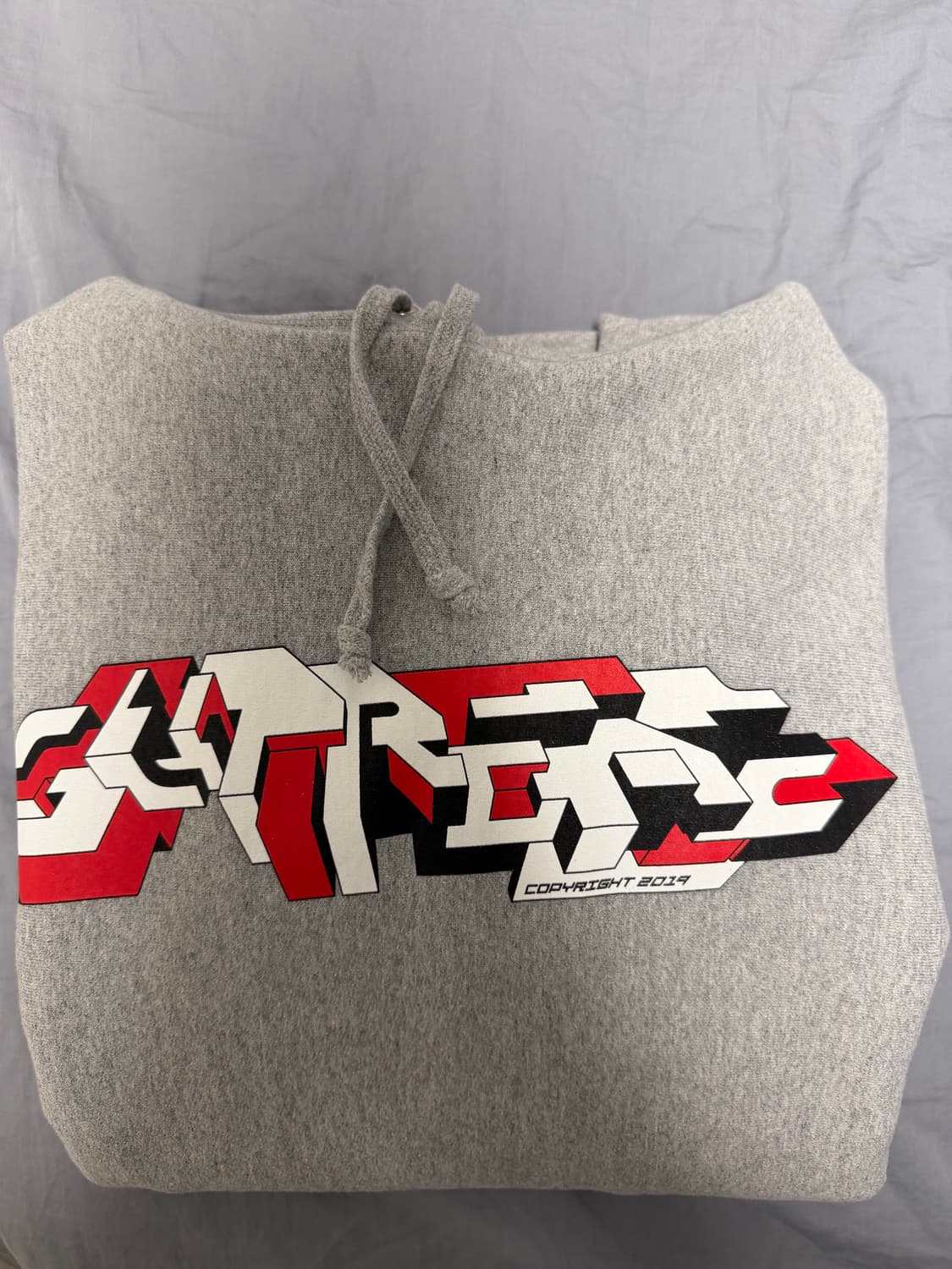 슈프림 19 F/W 델타 로고 후드 그레이 라지 판매 상품이미지10