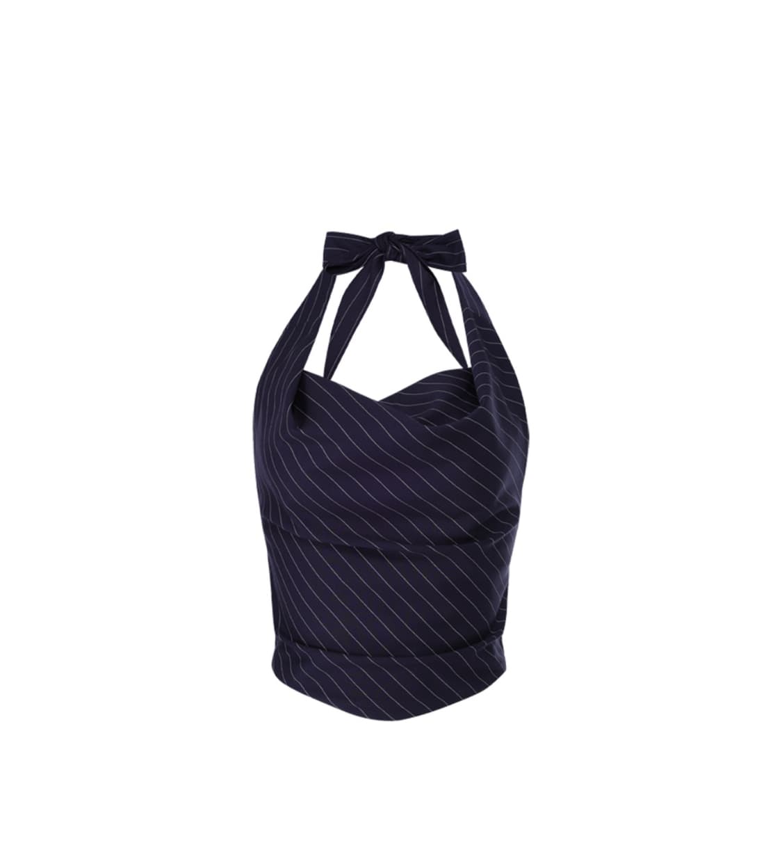 Draping Halter Top (Navy) 상품이미지1