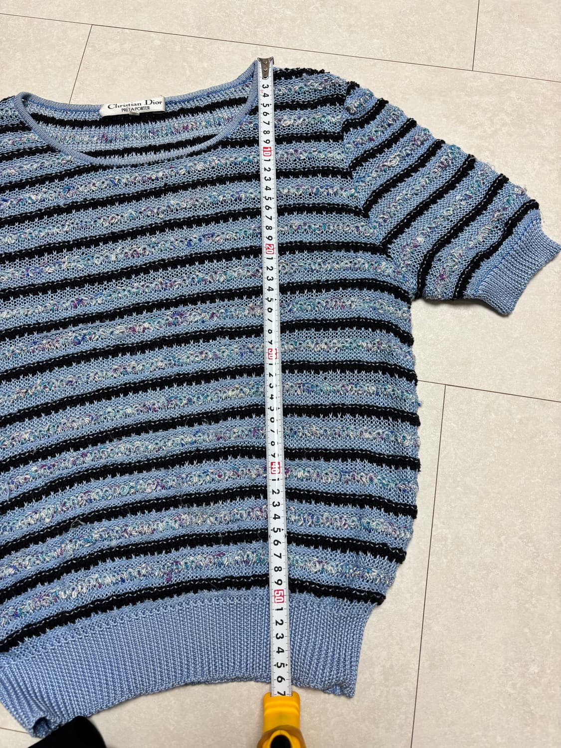 크리스찬 디올 스트라이프 반팔 니트 L사이즈 상품이미지7