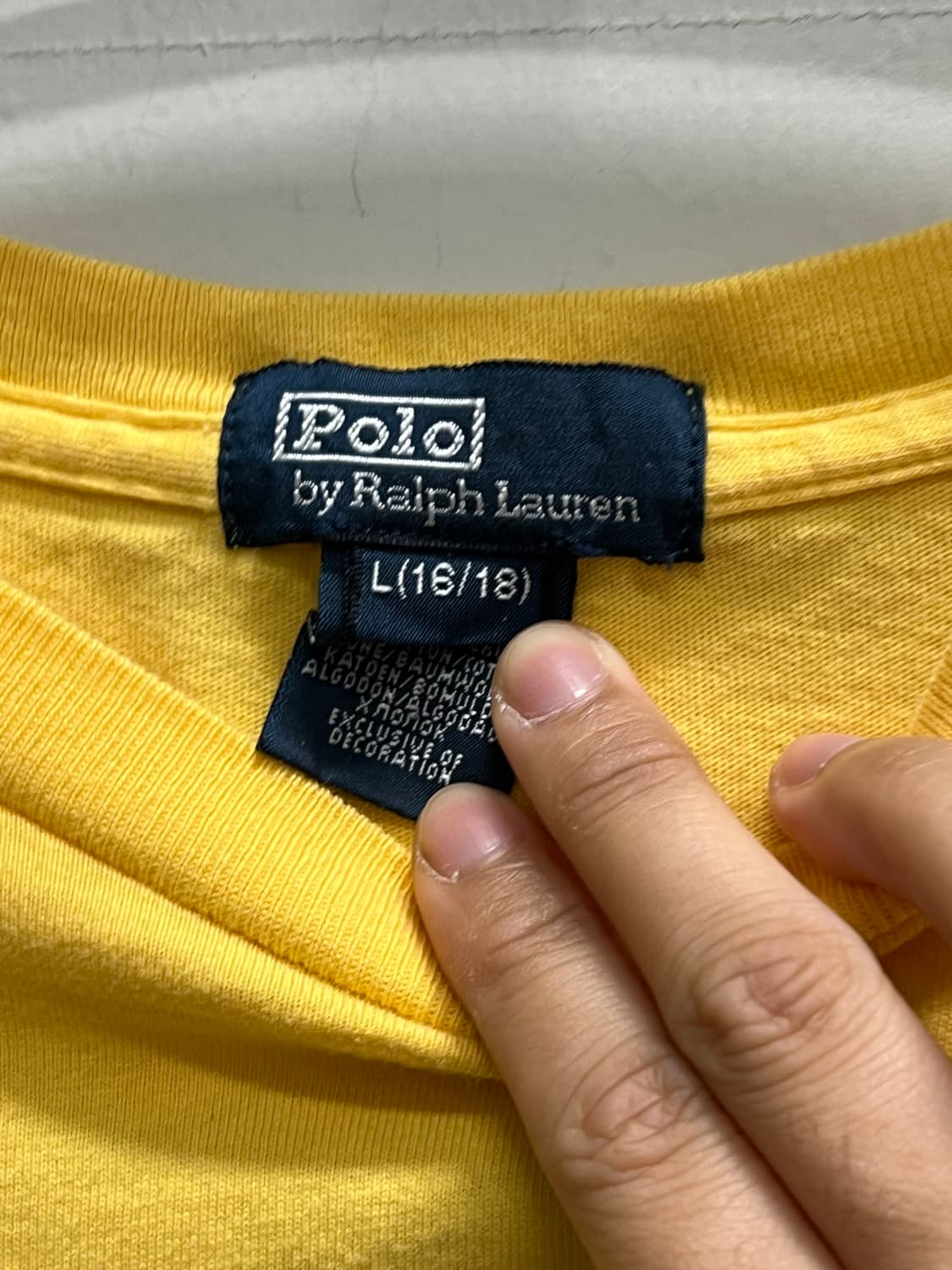 폴로 랄프로렌 키드 긴팔 티 옐로우 상품이미지4